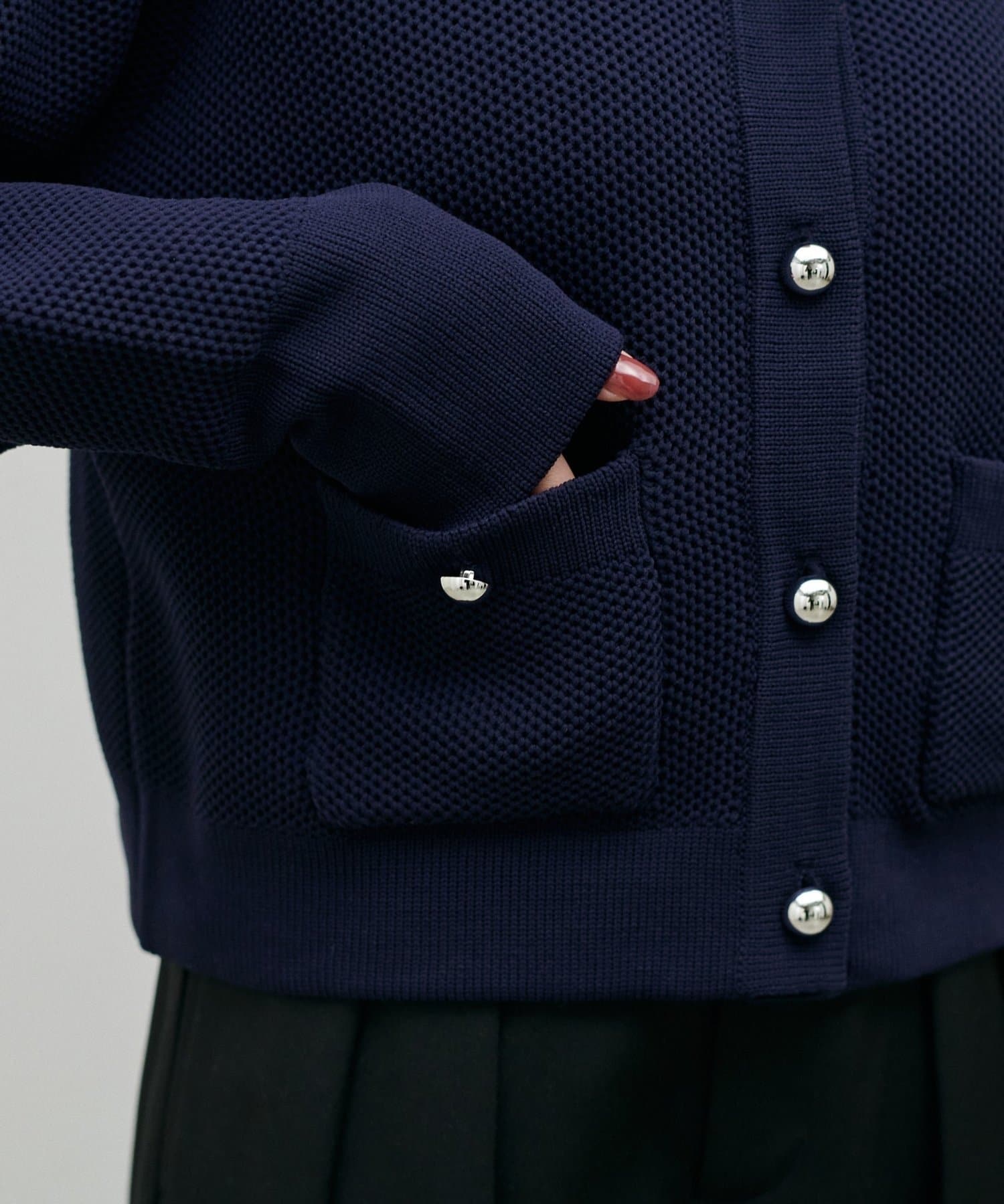 NICE CLAUP / OLIVE des OLIVE OUTLET(ナイスクラップ  / オリーブ デ オリーブ アウトレット) 【LARUTA】軽やかなハニカム編みニットカーディガン