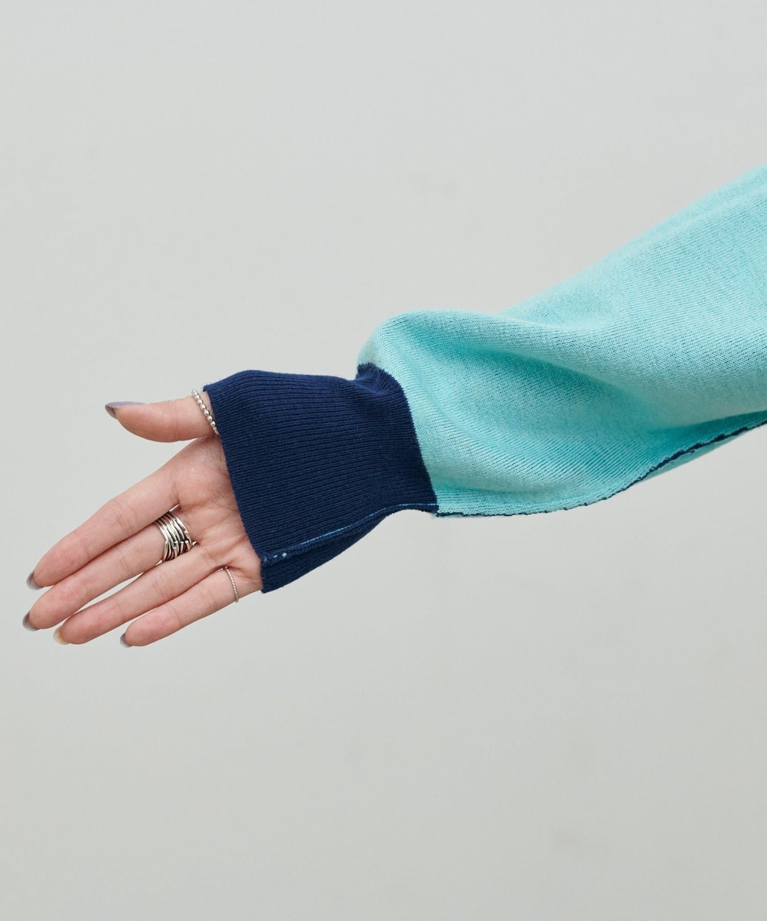 NICE CLAUP / OLIVE des OLIVE OUTLET(ナイスクラップ  / オリーブ デ オリーブ アウトレット) 【LARUTA】Wフェイス接結リバーシブルニットプルオーバー