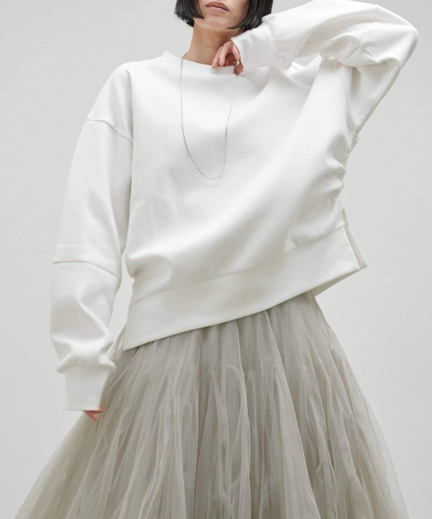 NICE CLAUP / OLIVE des OLIVE OUTLET(ナイスクラップ  / オリーブ デ オリーブ アウトレット) 【LARUTA】ダンボールニットデザインプルオーバー