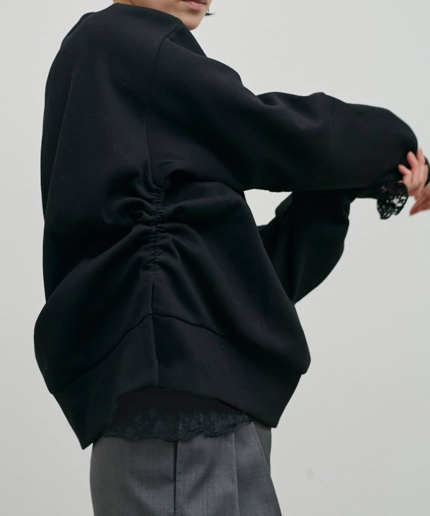 NICE CLAUP / OLIVE des OLIVE OUTLET(ナイスクラップ  / オリーブ デ オリーブ アウトレット) 【LARUTA】ダンボールニットデザインプルオーバー