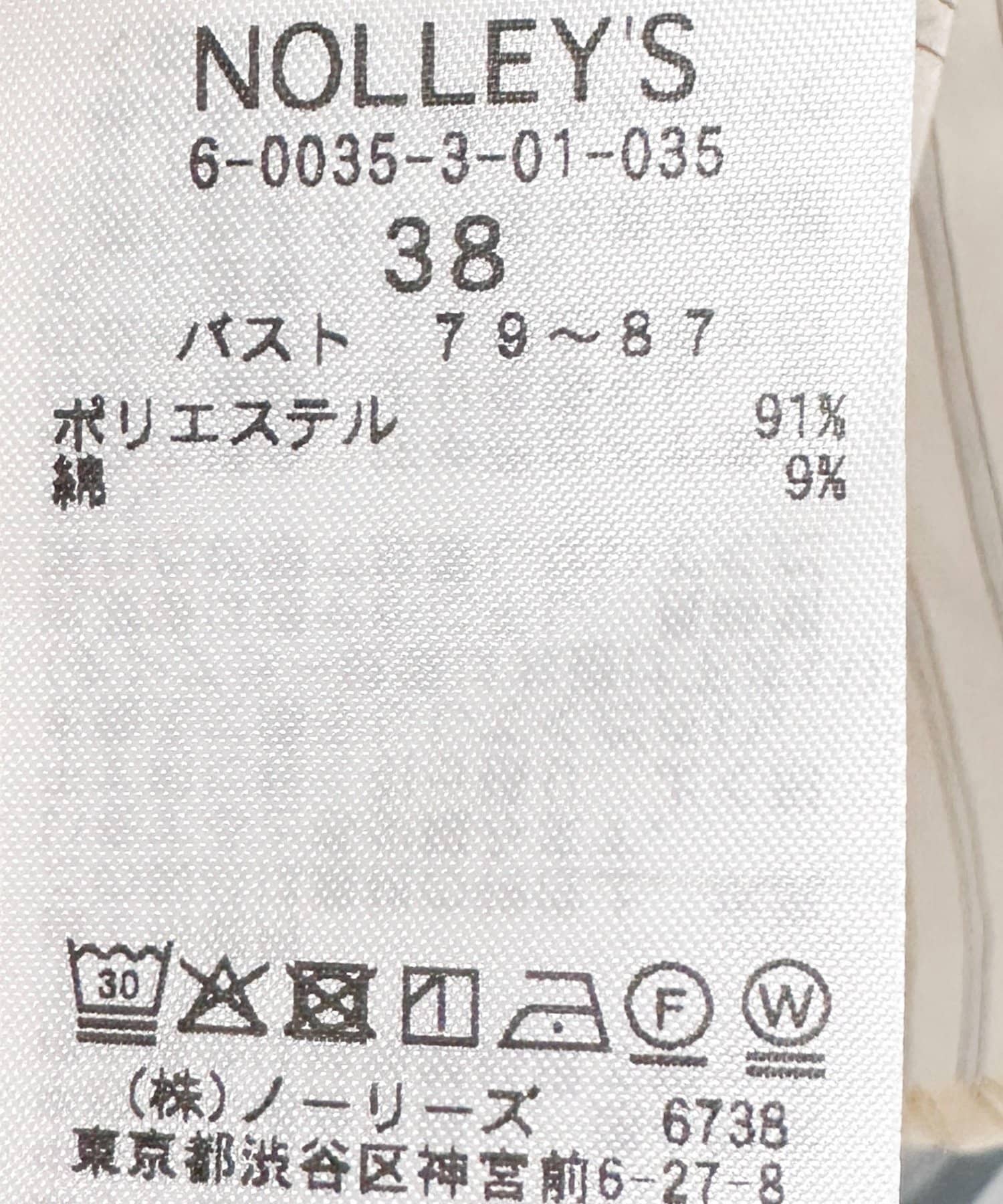 NOLLEY'S(ノーリーズ) ウォッシャブルサイドボタンシアーブラウス