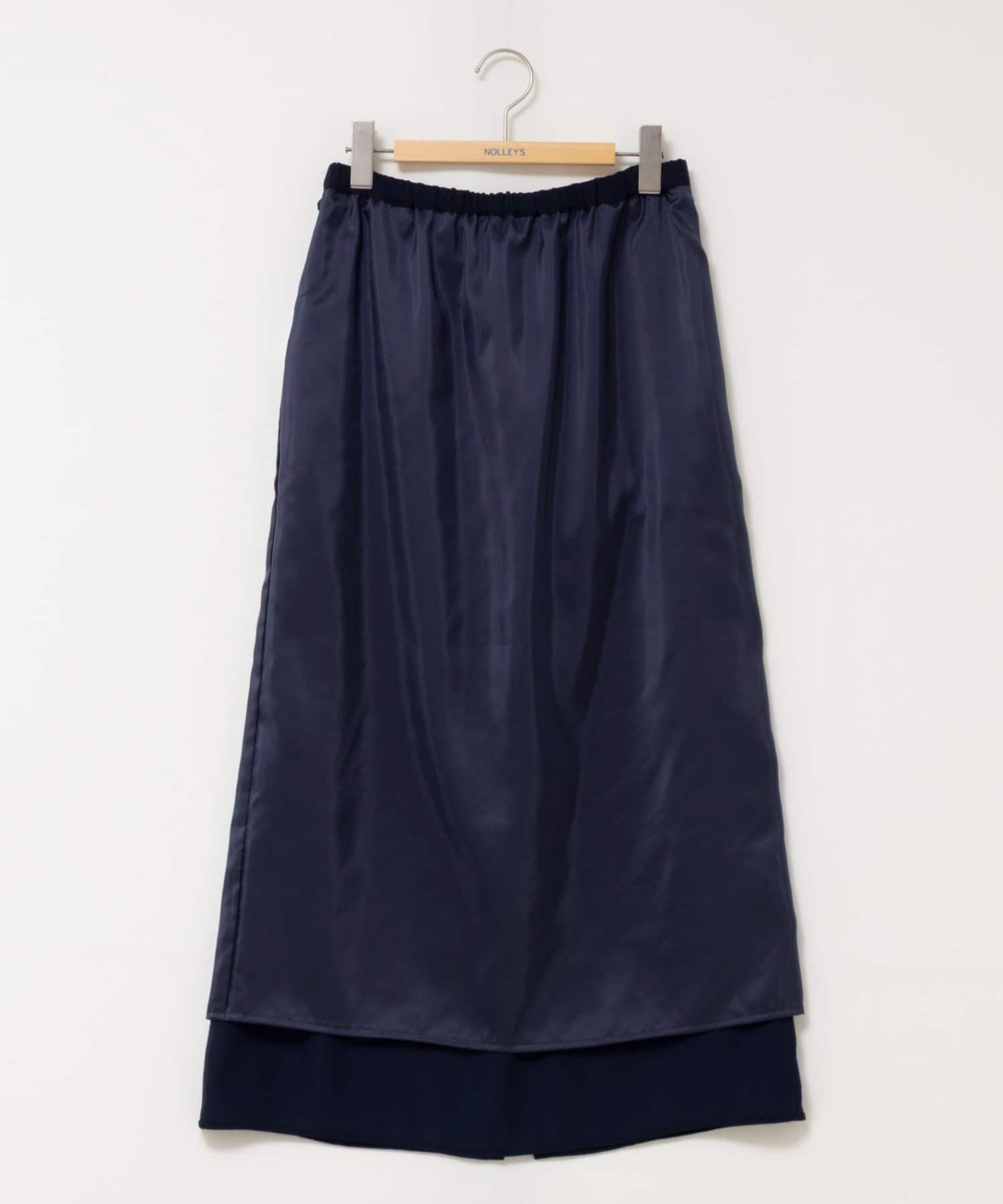 NOLLEY'S(ノーリーズ) ウォッシャブルハイスペックサテンロングスカート