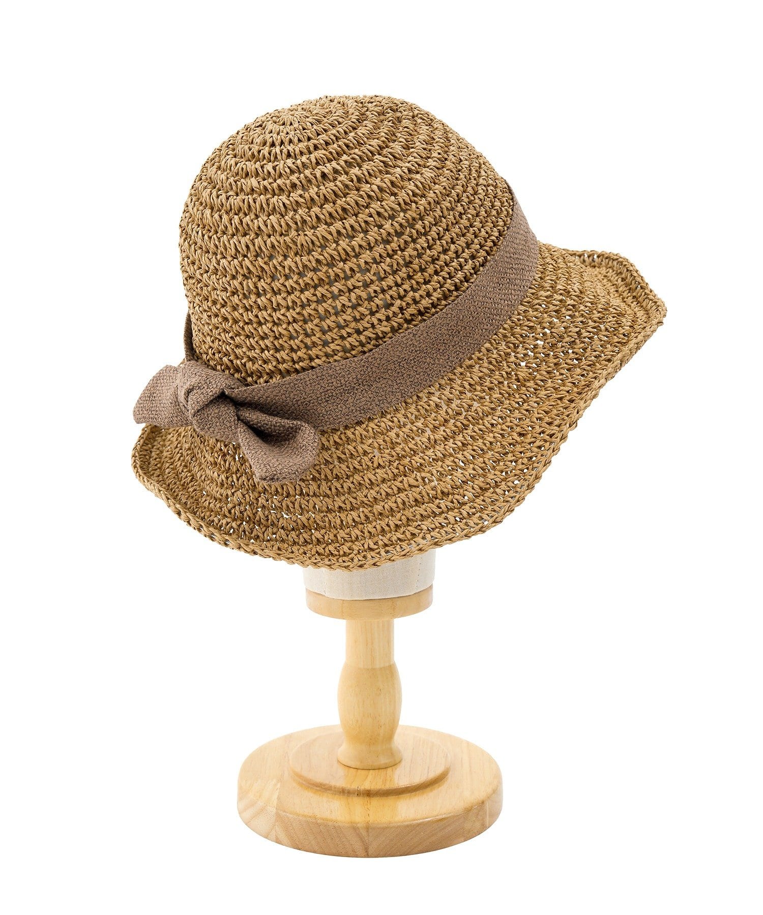 salut!(サリュ) ナチュラルリボン細編みペーパーハット