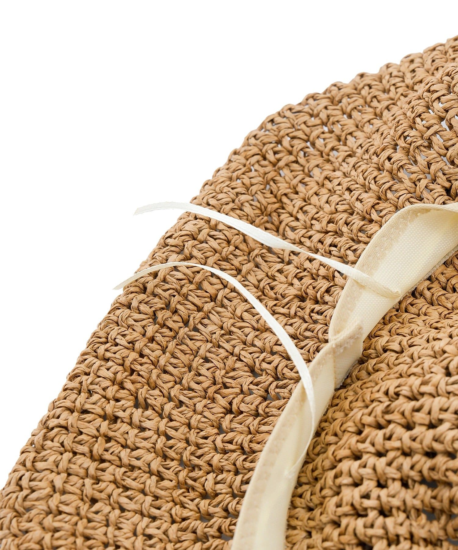 salut!(サリュ) ナチュラルリボン細編みペーパーハット