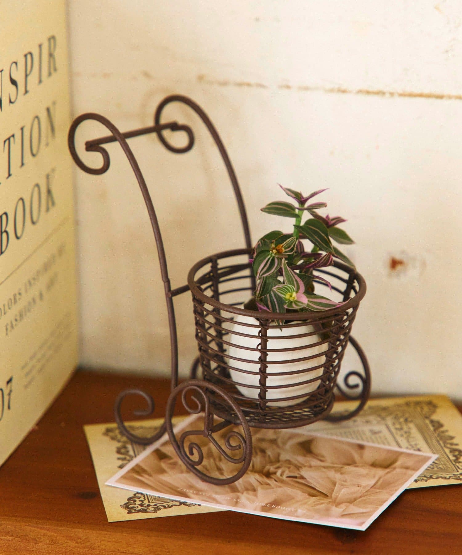 salut!(サリュ) ワイヤーカートミニバスケット／キルトカントリー