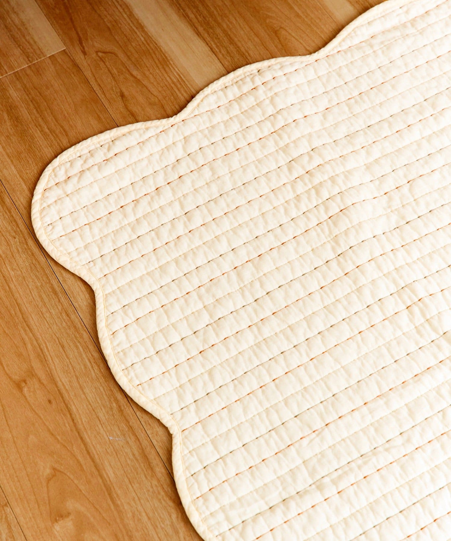 salut!(サリュ) ボーダーステッチキルトマット：45×120cm／キルトカントリー