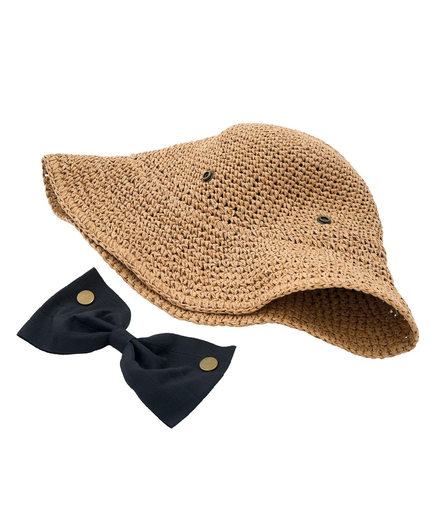 salut!(サリュ) 折りたたみ細編みペーパーハット