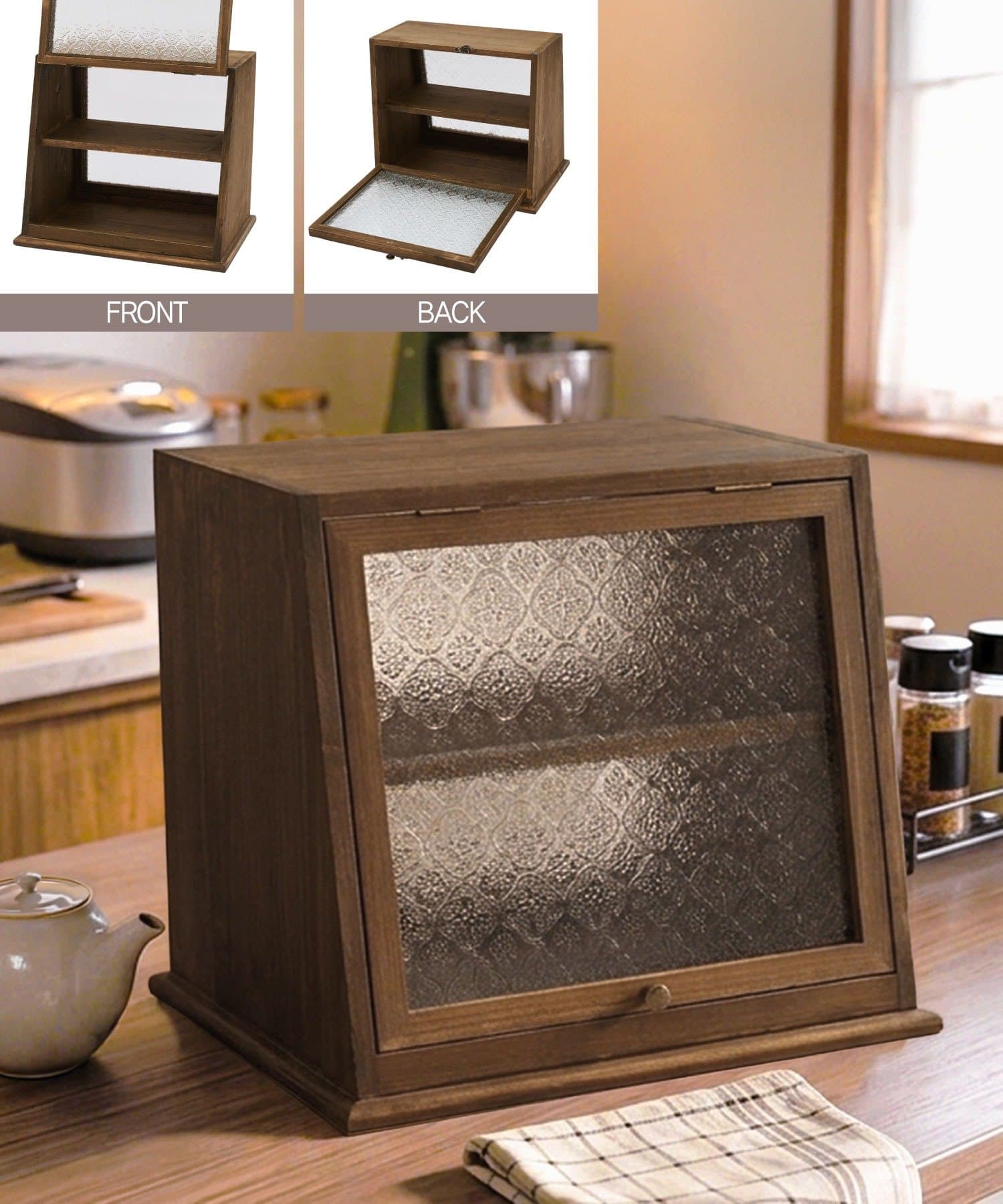 salut!(サリュ) 《WEB限定商品》フローラガラスカウンターキャビネット