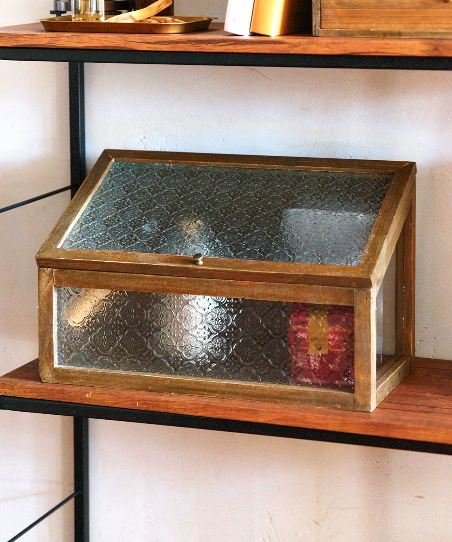 salut!(サリュ) 《WEB限定商品》フローラガラスワイドキャビネット