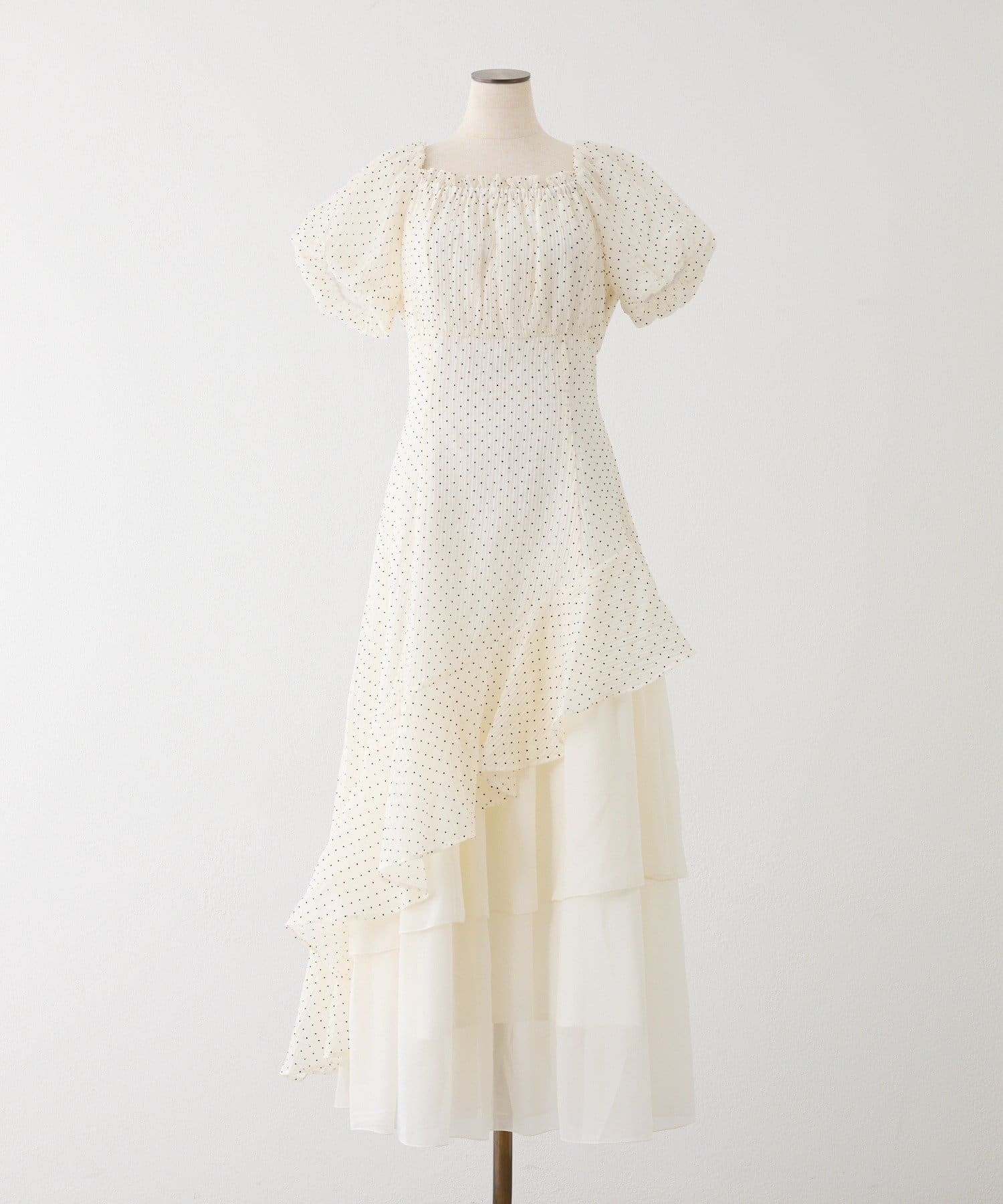 one after another NICE CLAUP(ワンアフターアナザー ナイスクラップ) 【リバイバル】イレヘムティアードロングワンピース