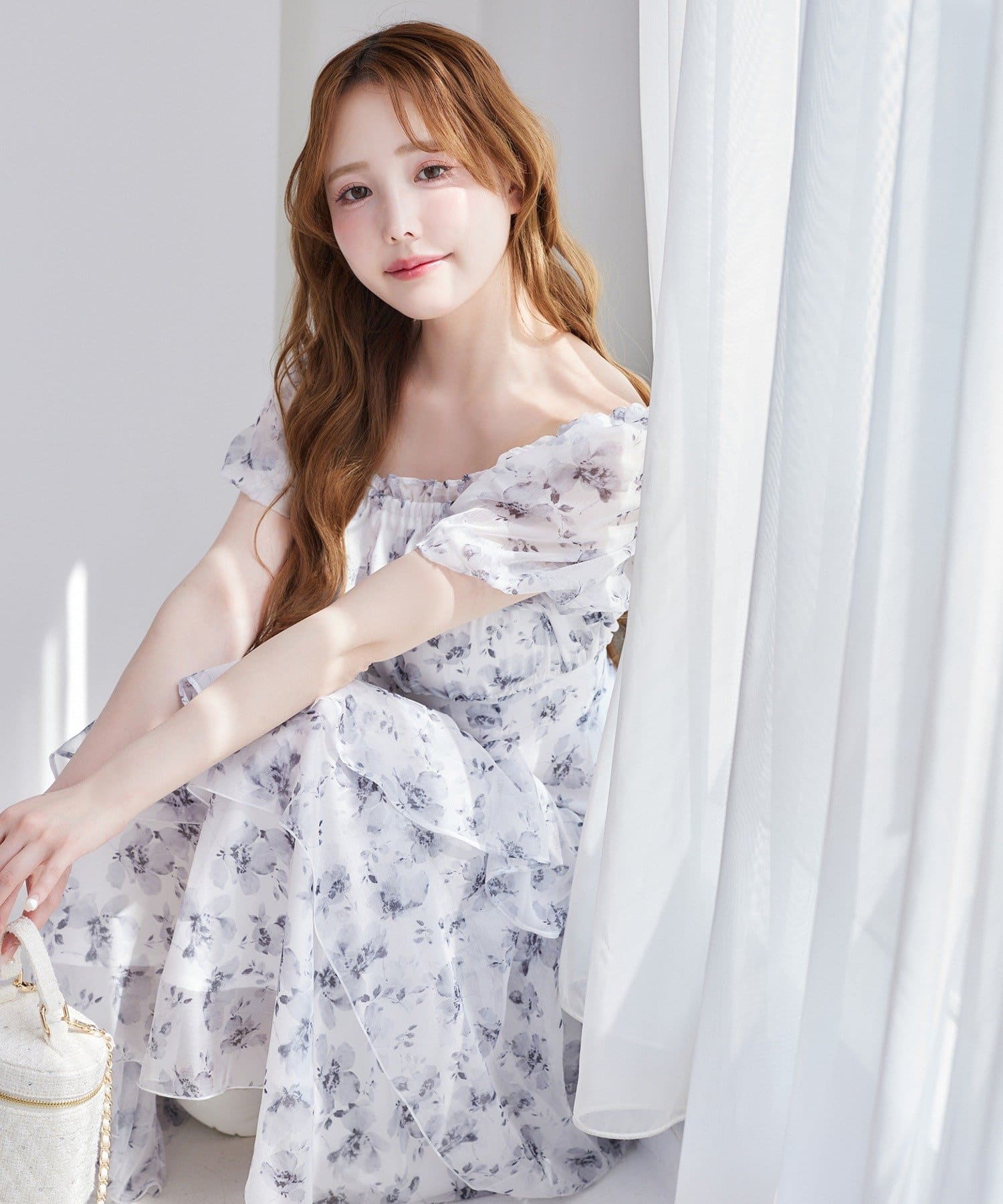 one after another NICE CLAUP(ワンアフターアナザー ナイスクラップ) 【リバイバル】イレヘムティアードロングワンピース