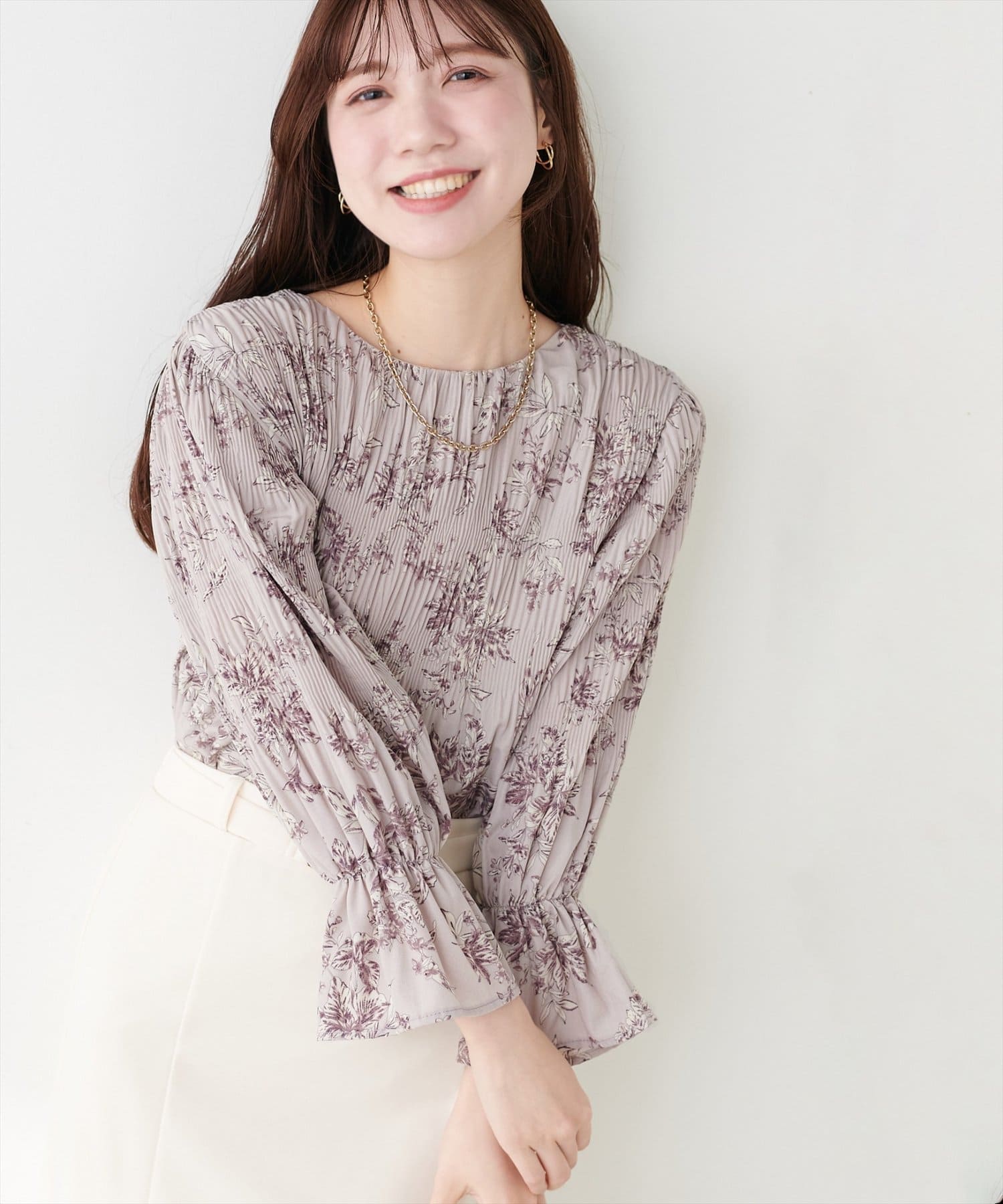 natural couture(ナチュラルクチュール) レディース マジョリカプリーツブラウス その他1