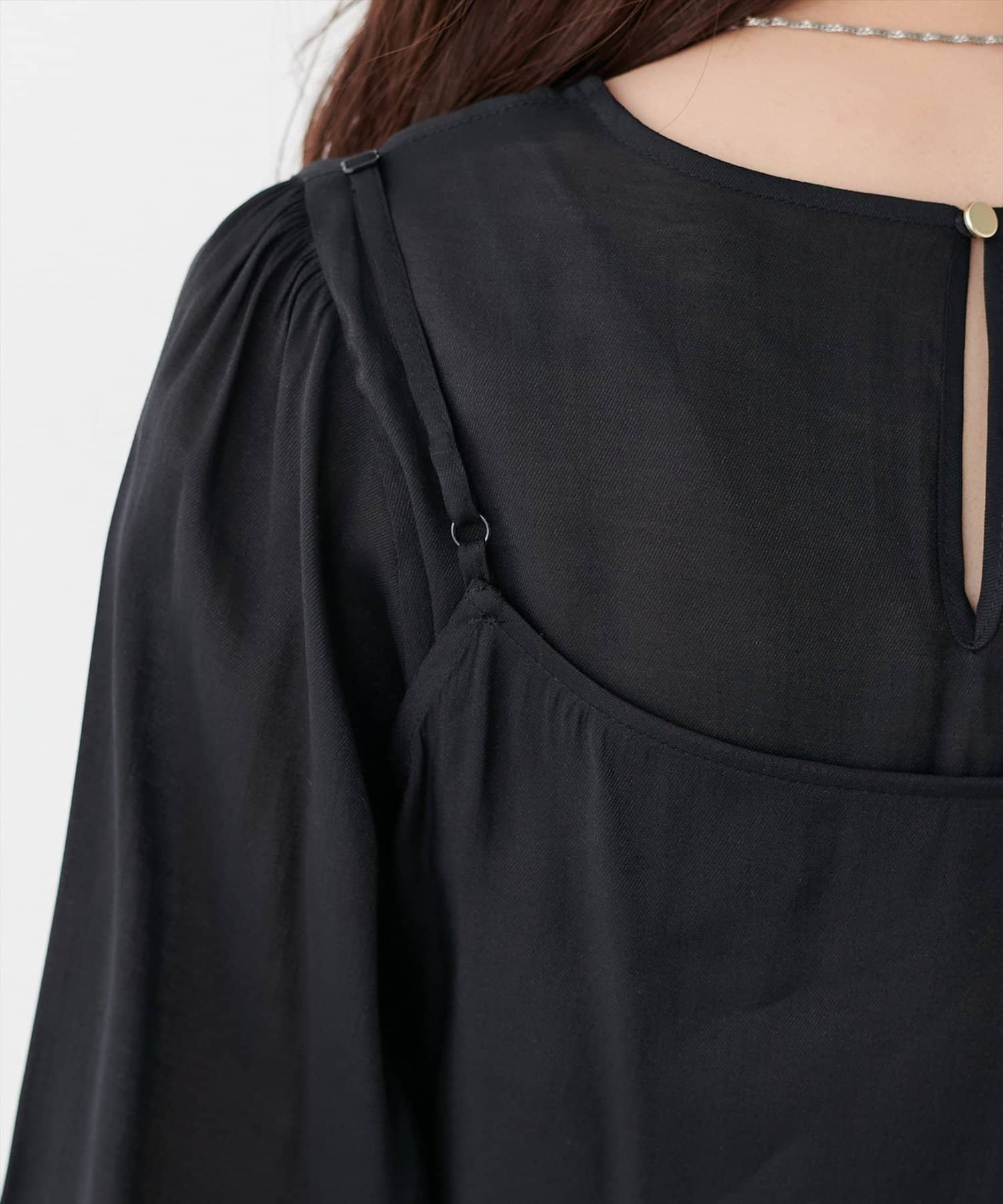 natural couture(ナチュラルクチュール) リボンビスチェ＋ブラウスSET