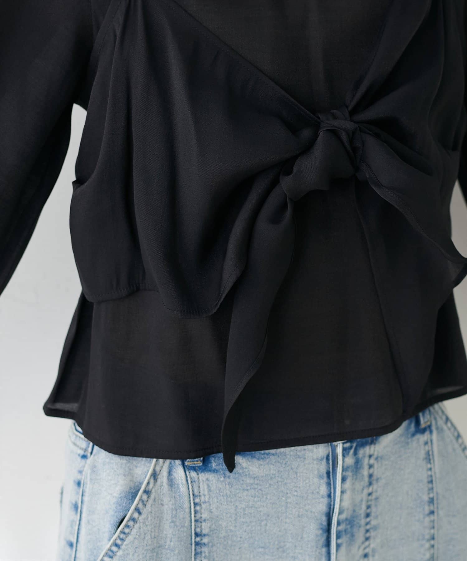 natural couture(ナチュラルクチュール) リボンビスチェ＋ブラウスSET