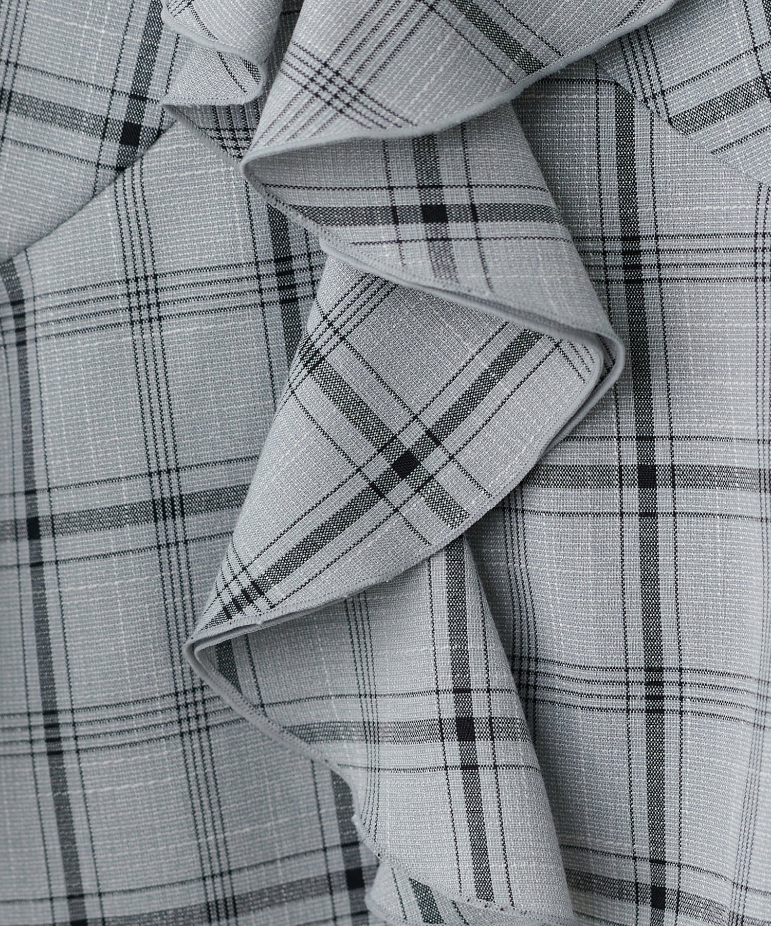 natural couture(ナチュラルクチュール) 前後２WAYチェックラッフルブラウス