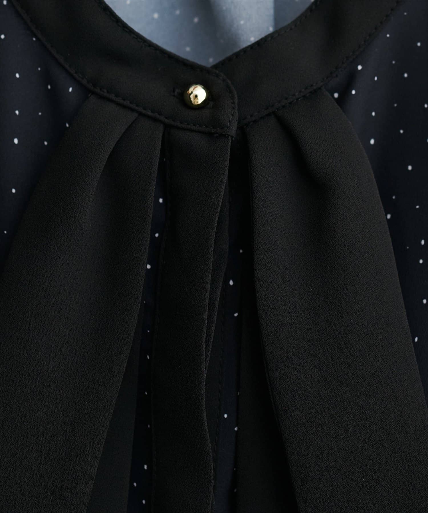 natural couture(ナチュラルクチュール) フレアカフス袖リボンボウタイブラウス