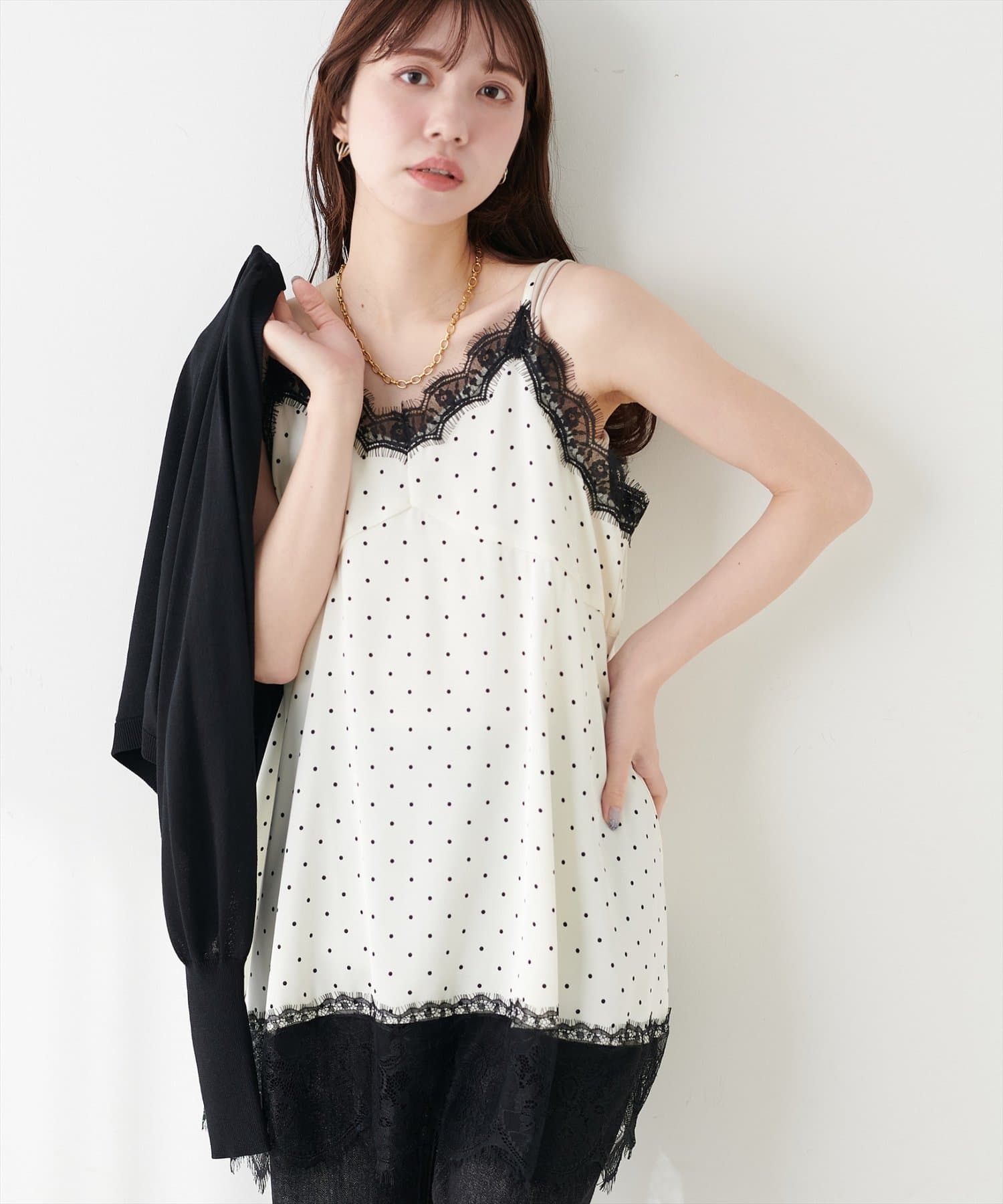 natural couture(ナチュラルクチュール) レースキャミ