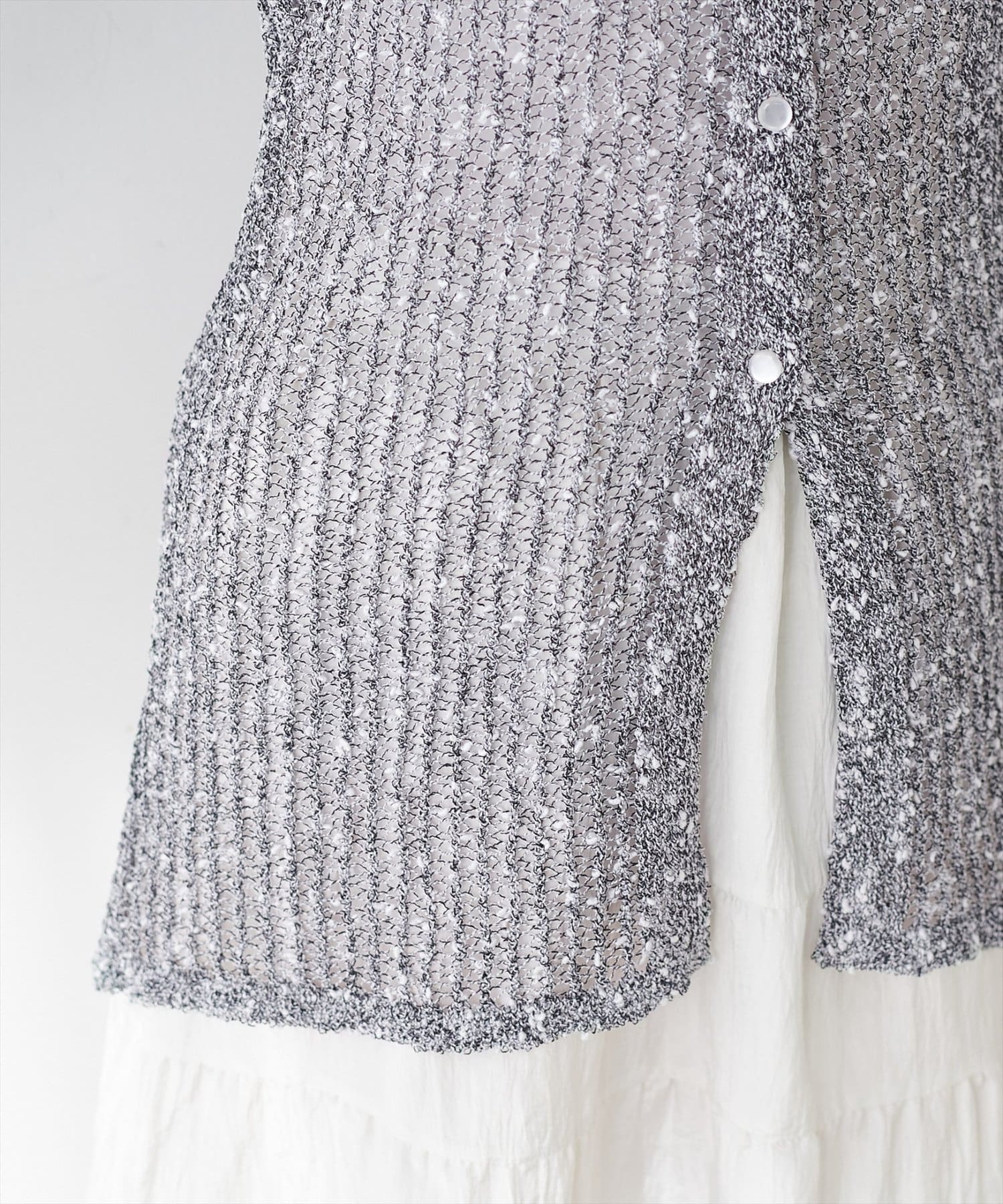 natural couture(ナチュラルクチュール) ネップ透かし編みカーデ