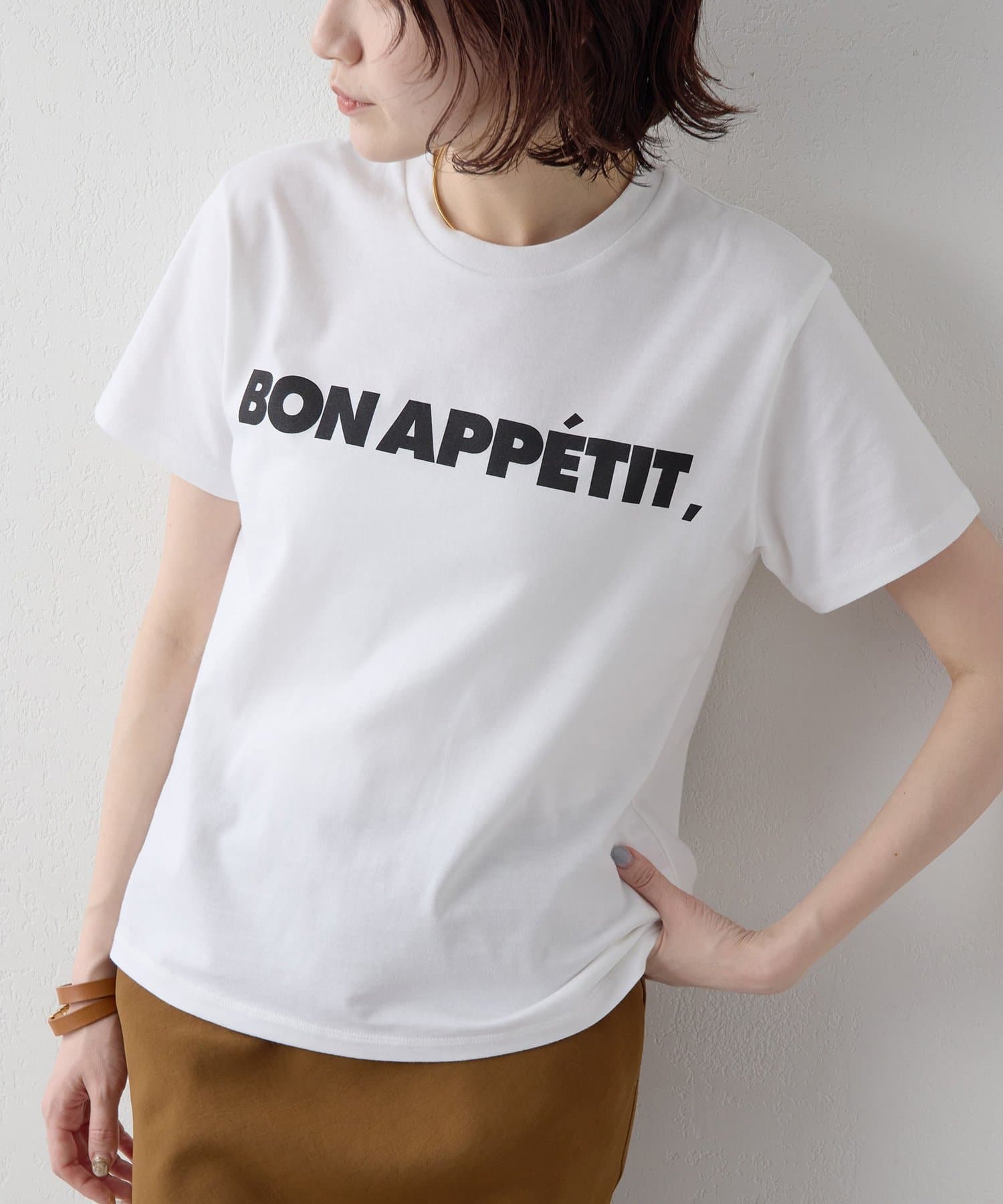 Whim Gazette(ウィム ガゼット) 【Drawing Numbers】ボナペティプリントTシャツ