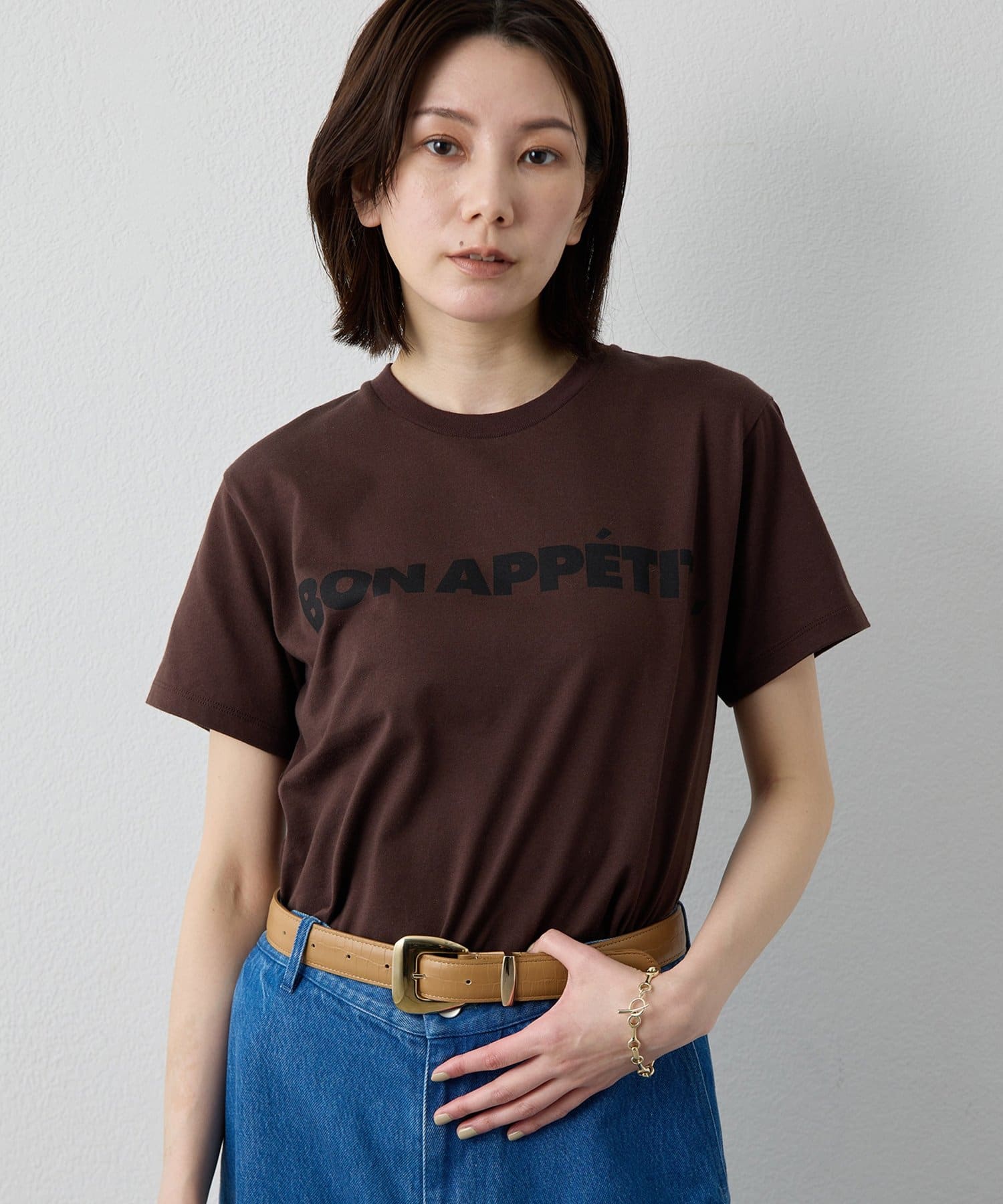 Whim Gazette(ウィム ガゼット) 【Drawing Numbers】ボナペティプリントTシャツ