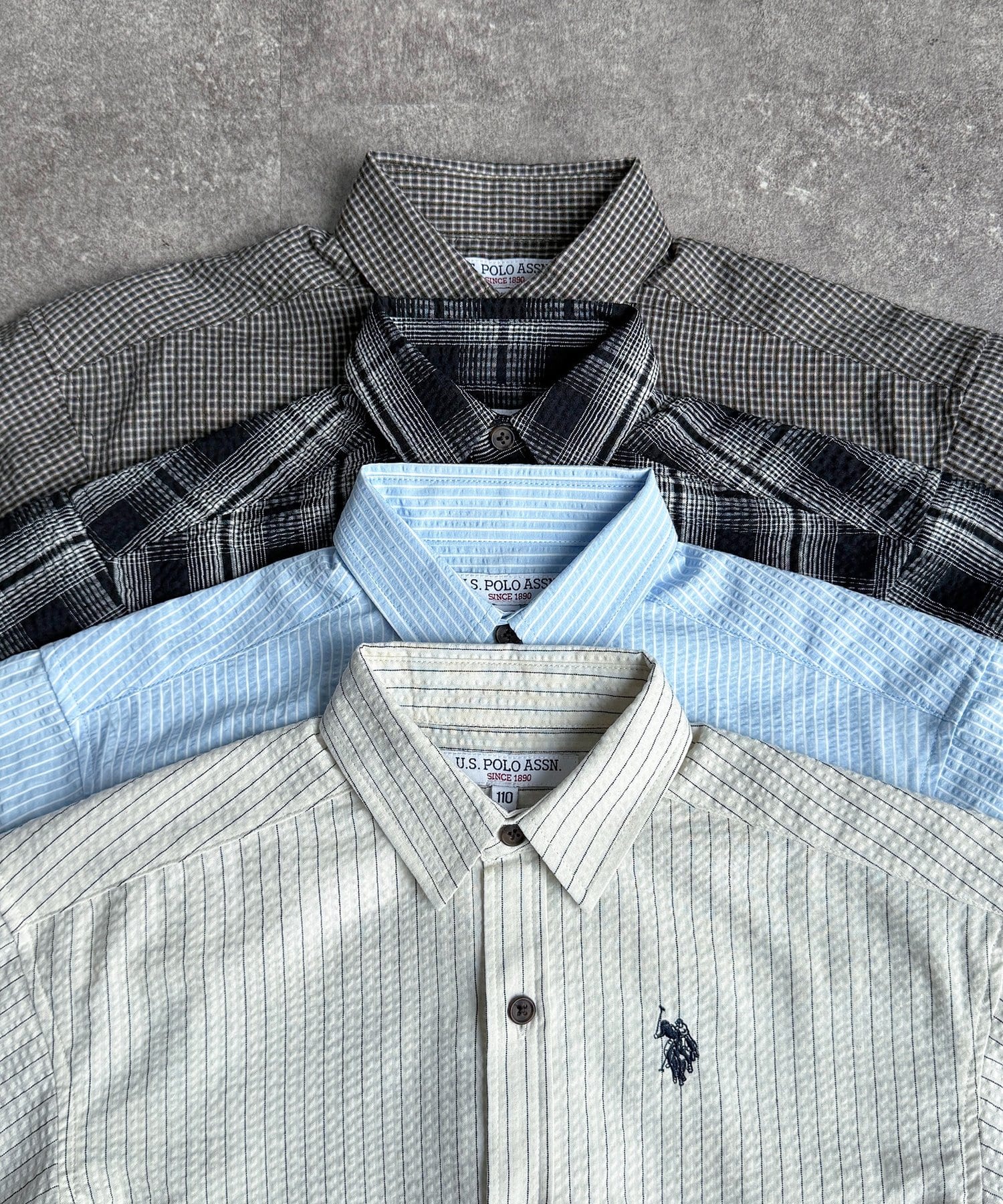 CPCM(シーピーシーエム) 【KIDS】【U.S. POLO ASSN.】シアサッカー半袖シャツ