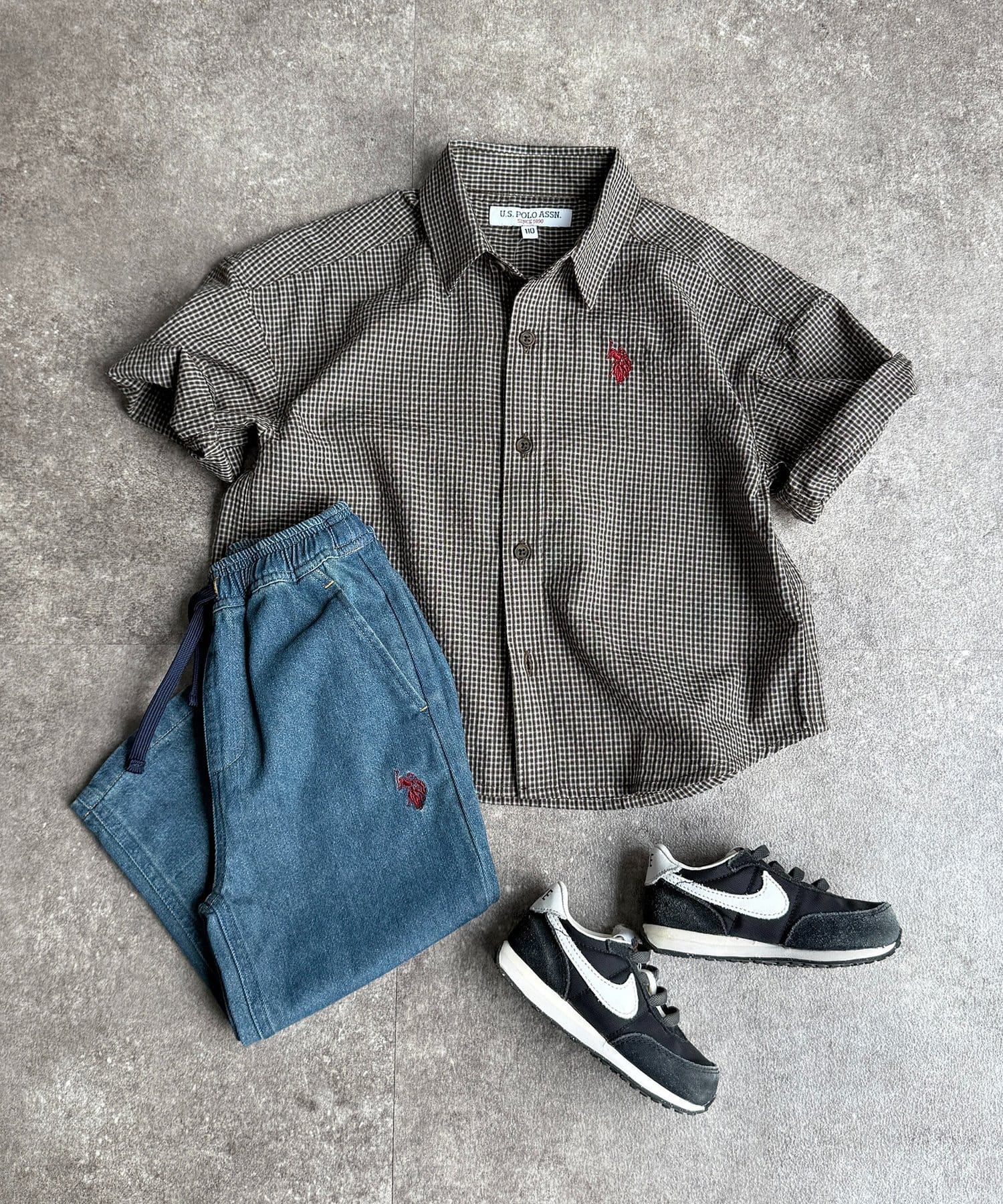 CPCM(シーピーシーエム) 【KIDS】【U.S. POLO ASSN.】シアサッカー半袖シャツ