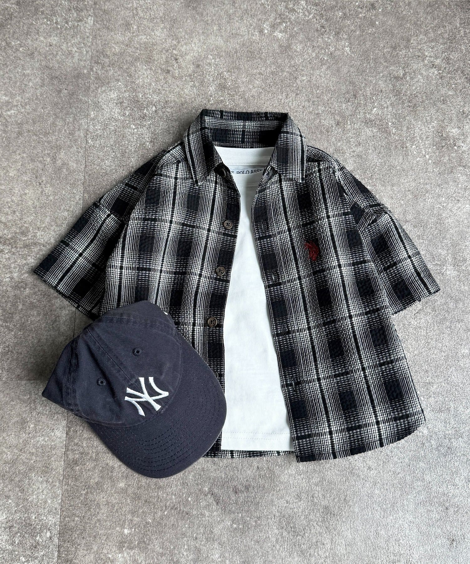 CPCM(シーピーシーエム) 【KIDS】【U.S. POLO ASSN.】シアサッカー半袖シャツ