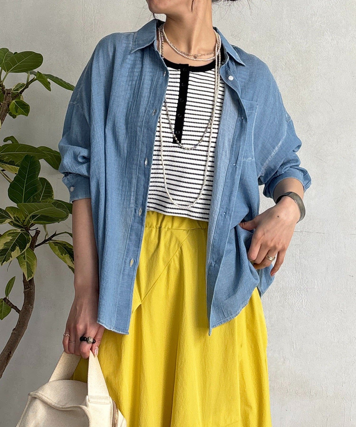 un dix cors(アンディコール) シアーDENIMシャツ