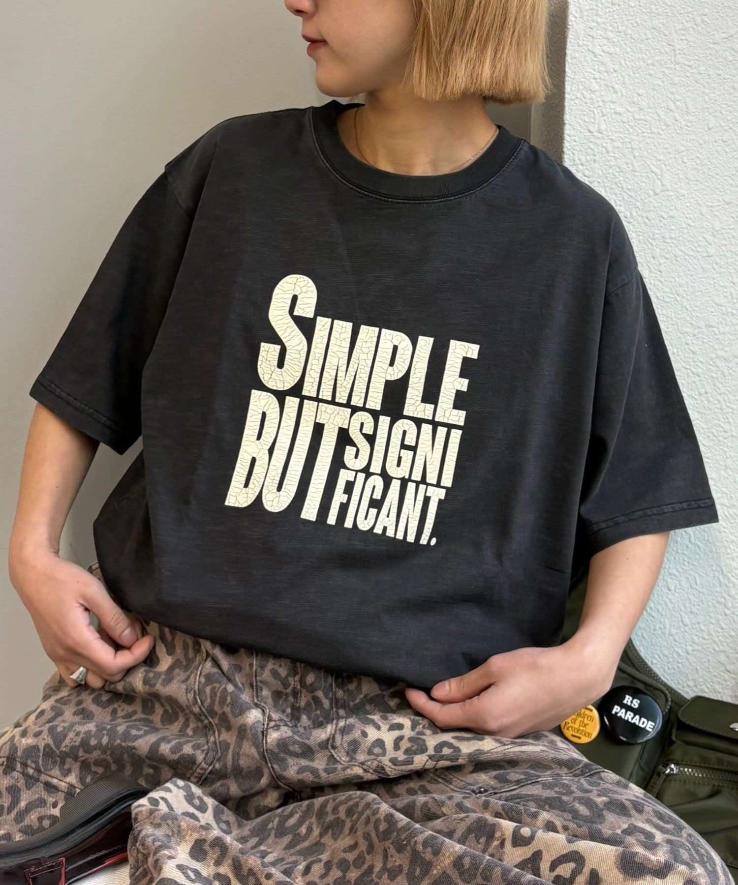 CIAOPANIC TYPY(チャオパニックティピー) 【UNISEX】【プラスサイズあり】スラブ天竺ピグメントロゴTEE