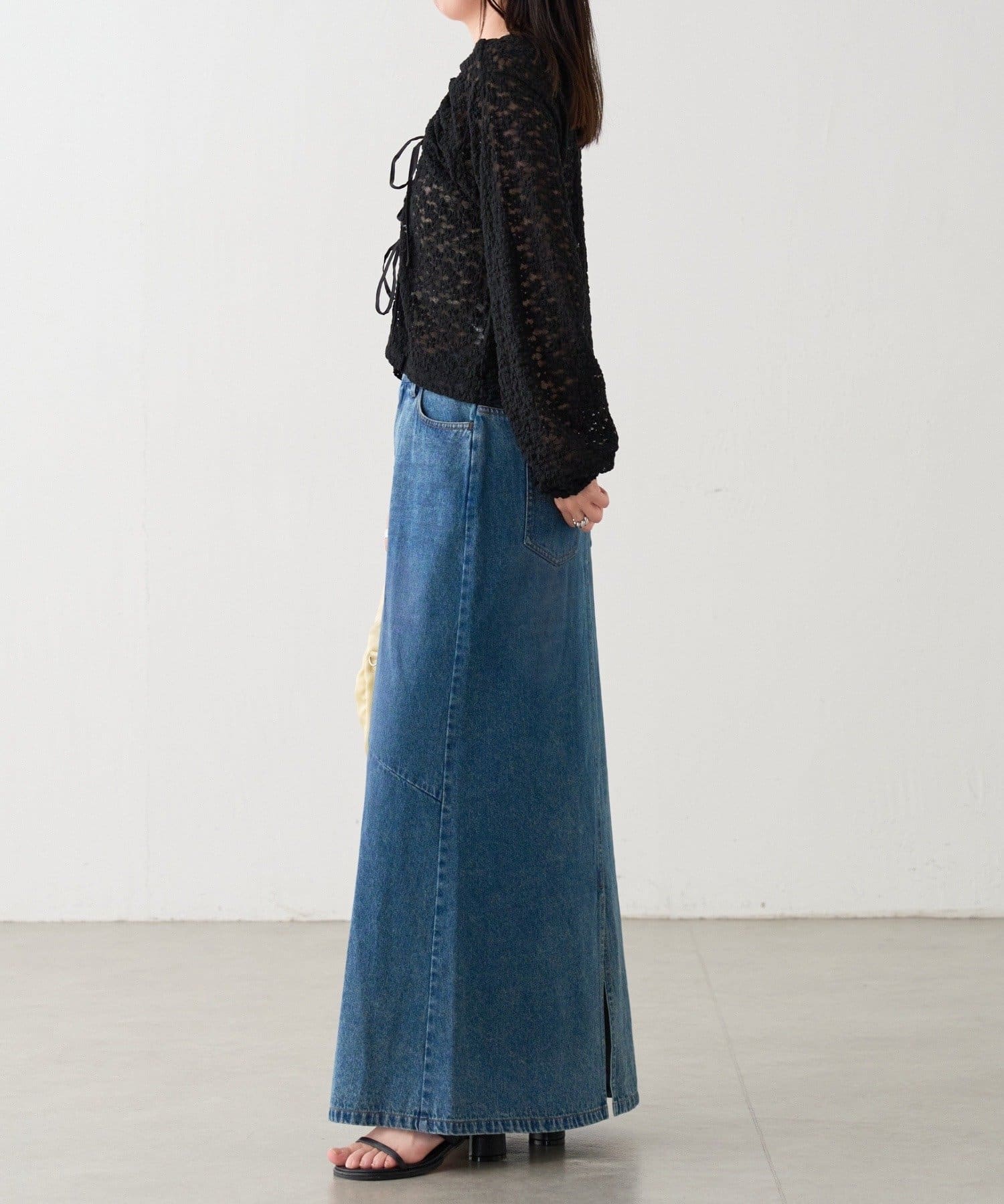 Kastane(カスタネ) B レースカットソー2WAYリボンカーディガン