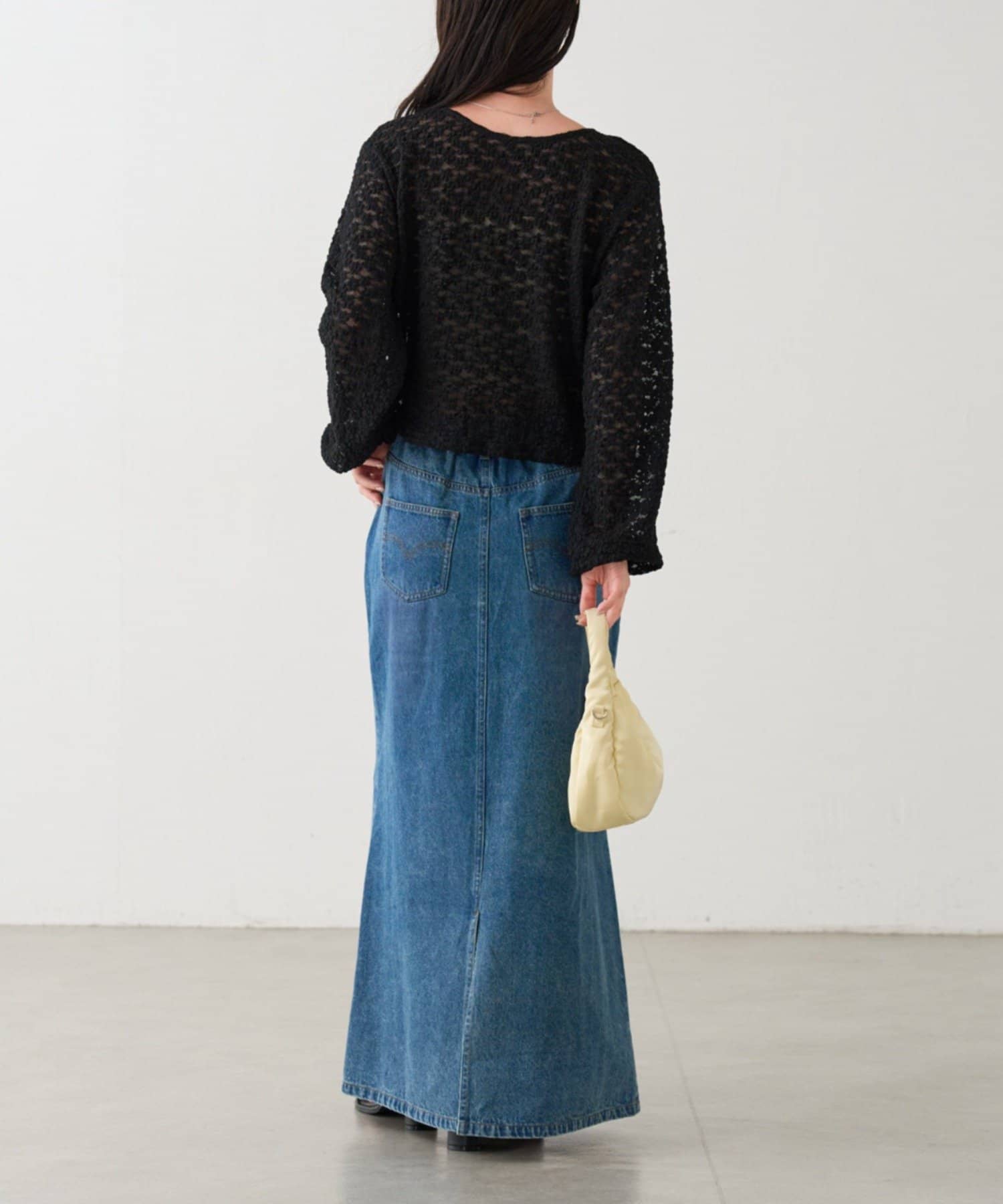 Kastane(カスタネ) B レースカットソー2WAYリボンカーディガン