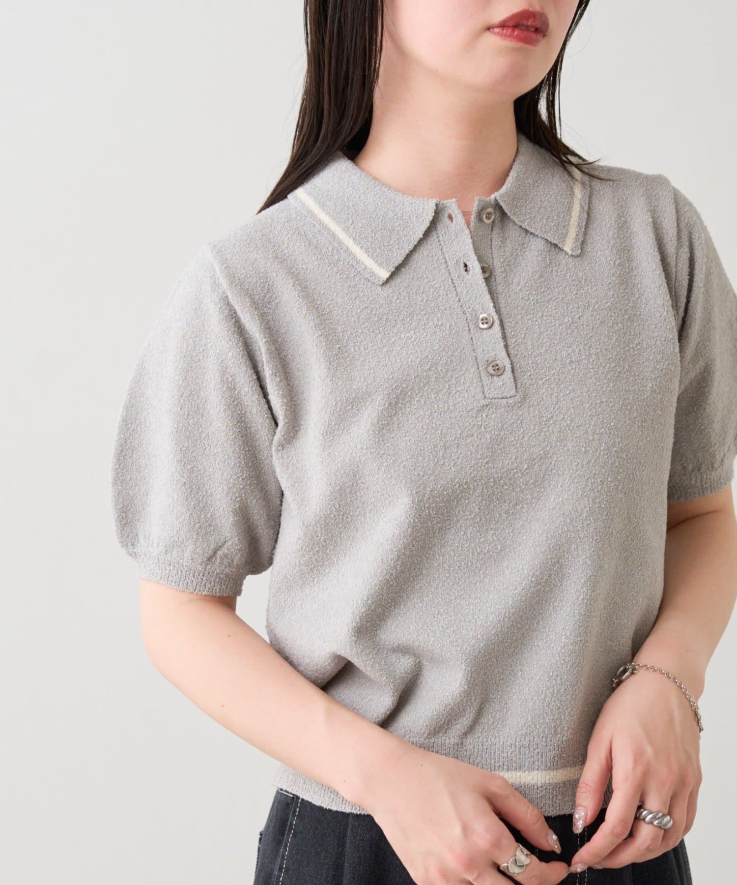 Kastane(カスタネ) B ブークレラインニットポロ