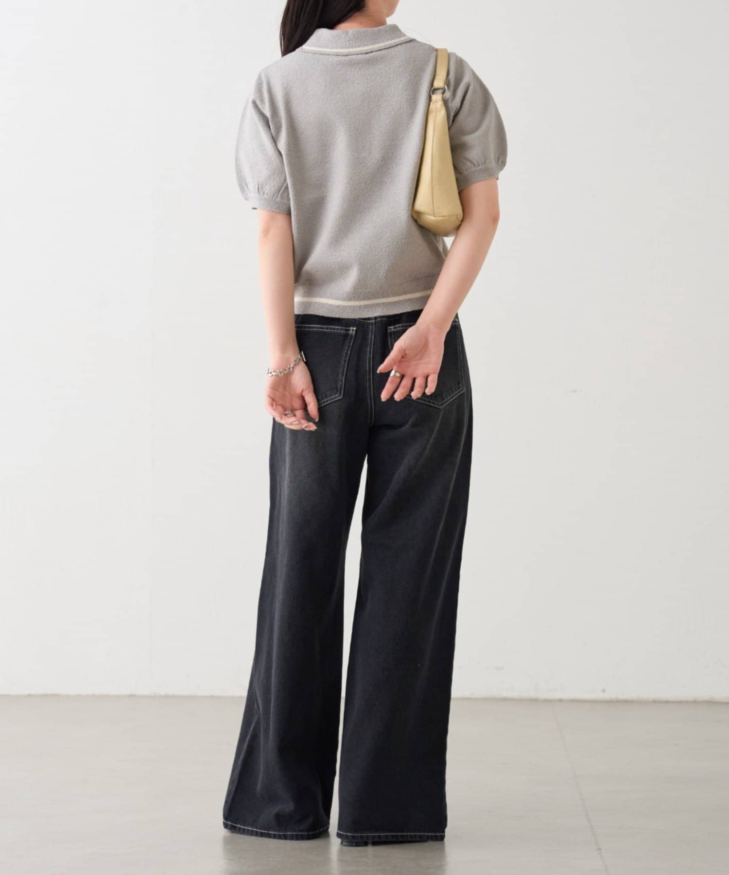 Kastane(カスタネ) B ブークレラインニットポロ