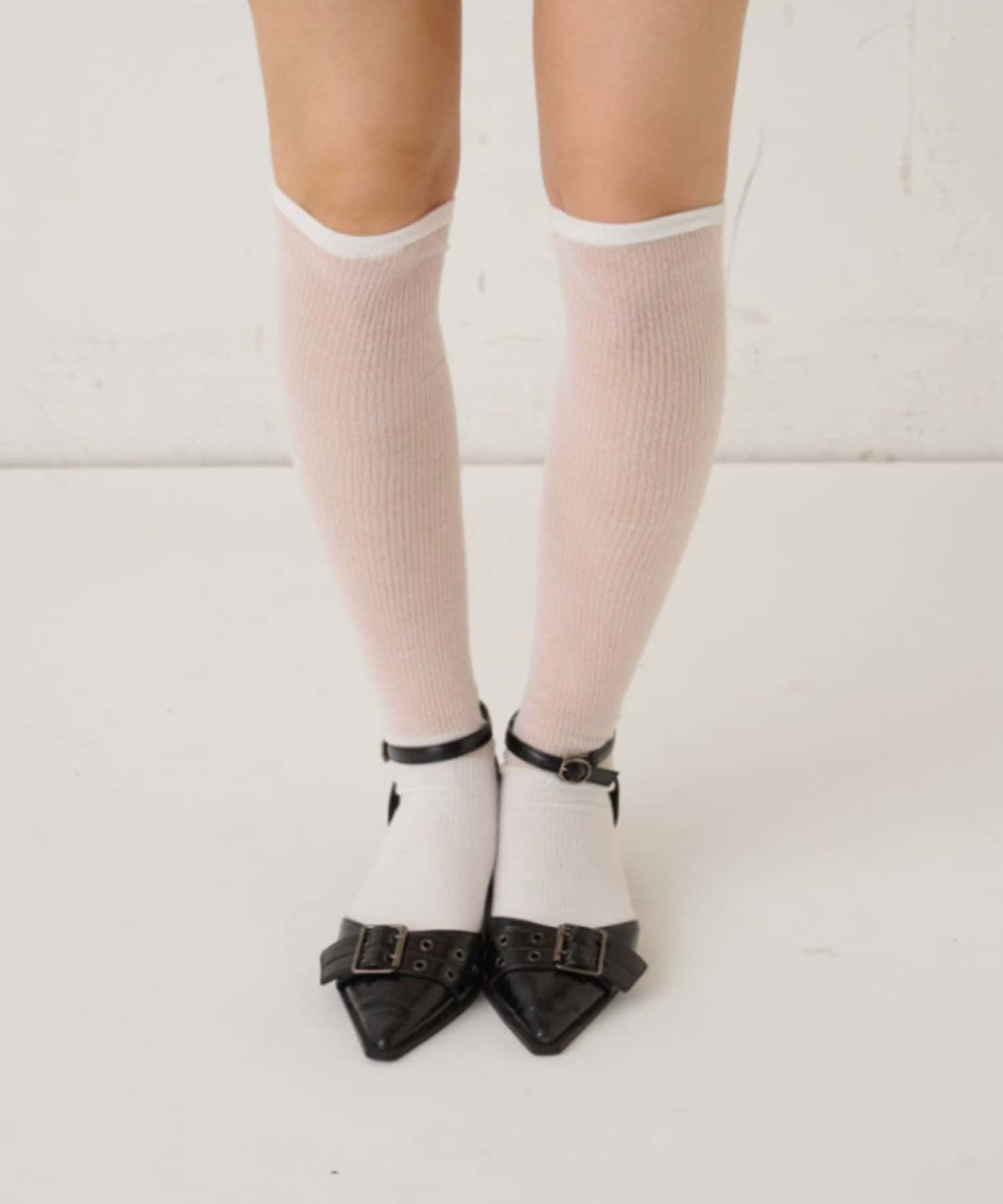 WHO’S WHO gallery(フーズフーギャラリー) シアーリブロングソックス