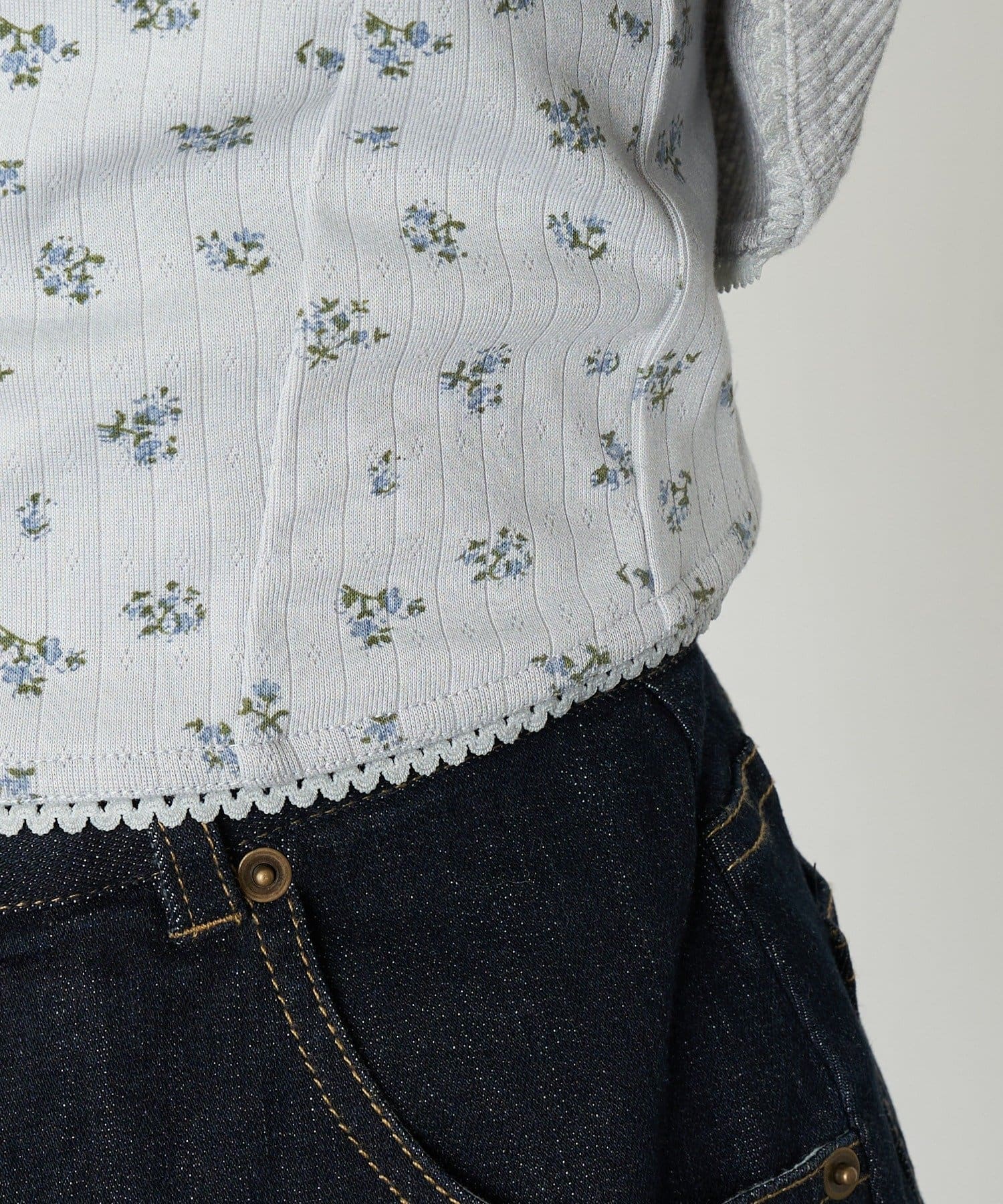 RAY CASSIN(レイカズン) 【花柄 / ボーダー】ボレロレイヤードキャミセット