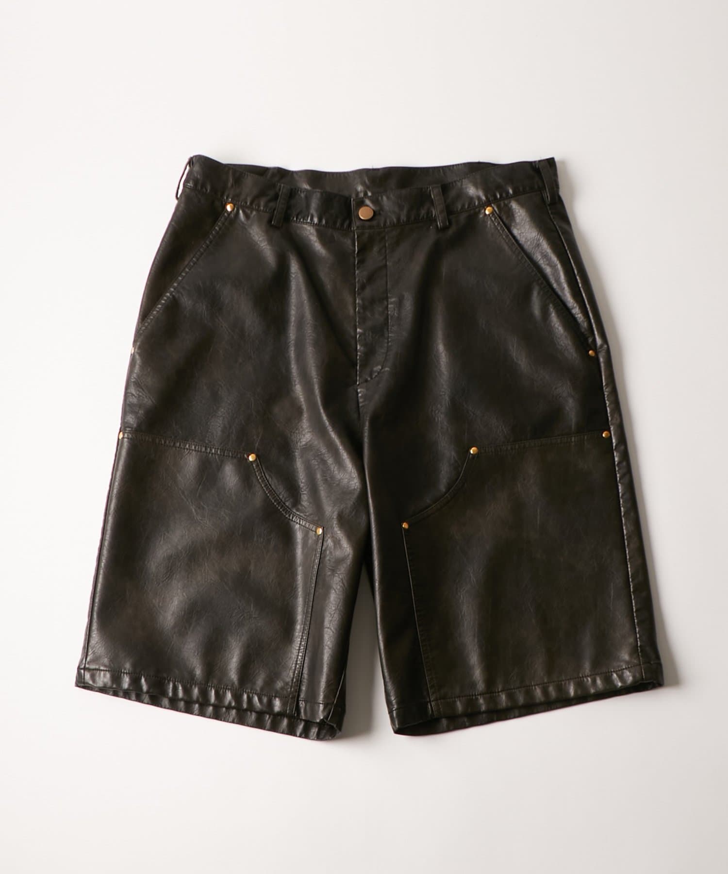 WHO’S WHO gallery(フーズフーギャラリー) レザーダブルニーハーフパンツ