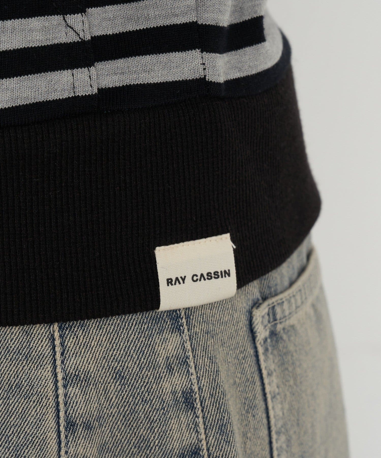 RAY CASSIN(レイカズン) 【セットアップで着られる】ボーダーパーカー