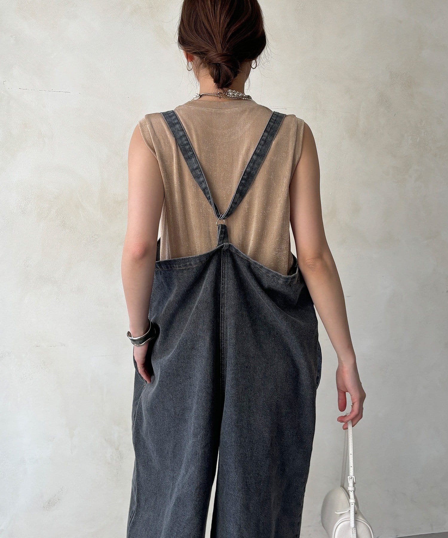 DOUDOU(ドゥドゥ) 【WEB限定】フロントボタンデニムサロペット