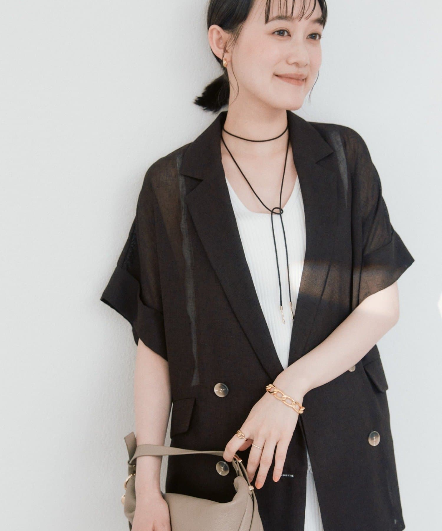 RIVE DROITE(リヴドロワ) 予約【夏の羽織に】スリーブレスジャケット