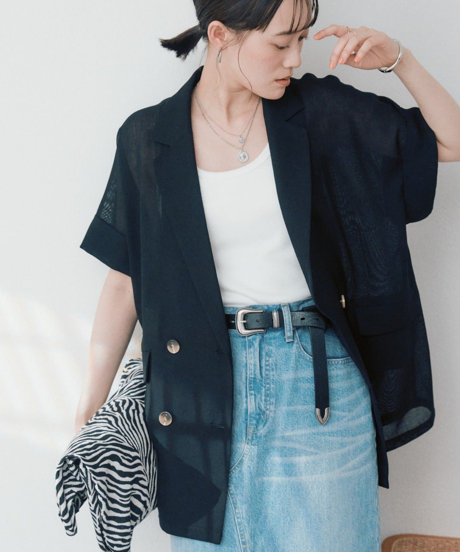 RIVE DROITE(リヴドロワ) 予約【夏の羽織に】スリーブレスジャケット