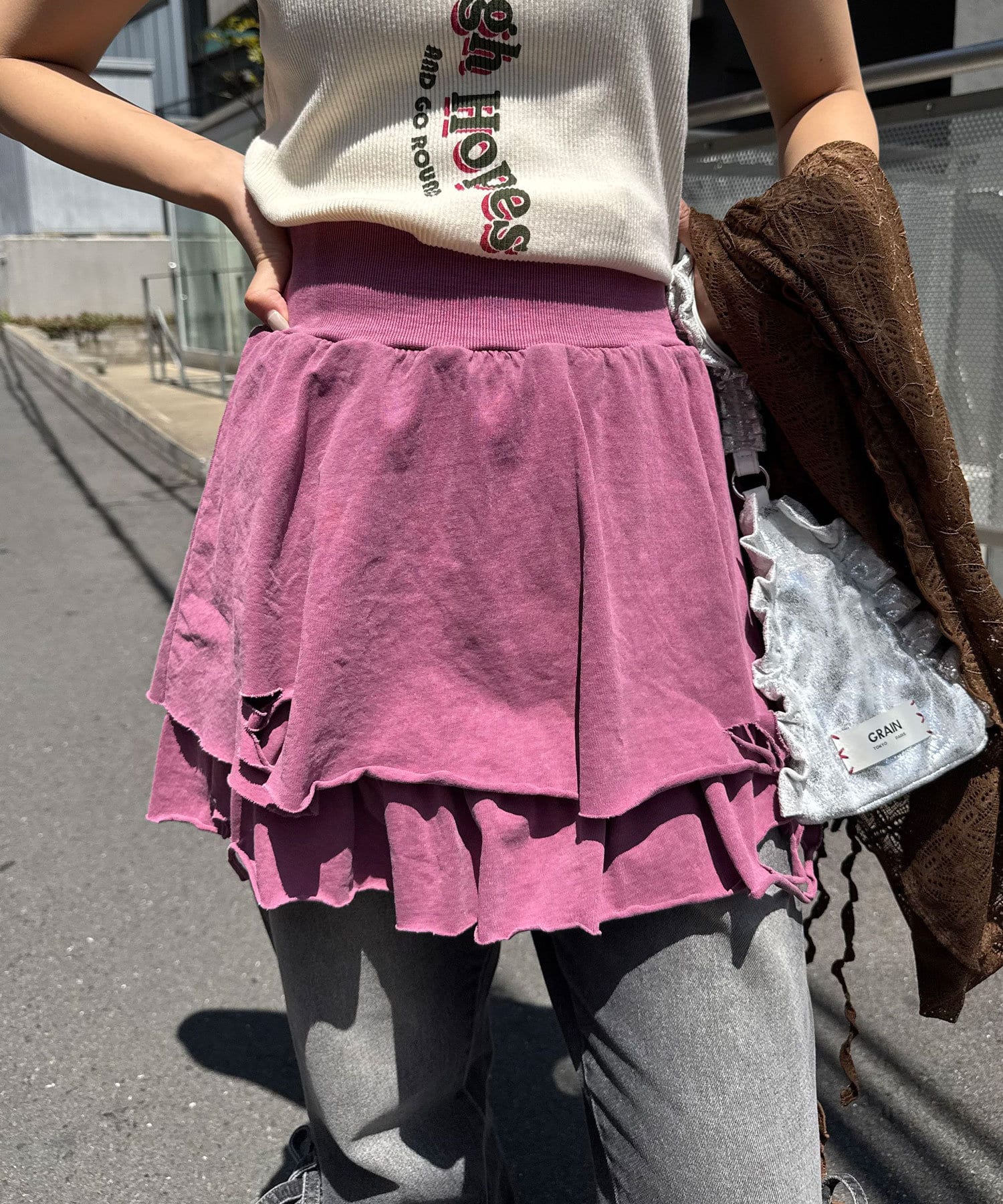 Ciaopanic】ピグメンドダメージティアードミニスカート | OUTLET