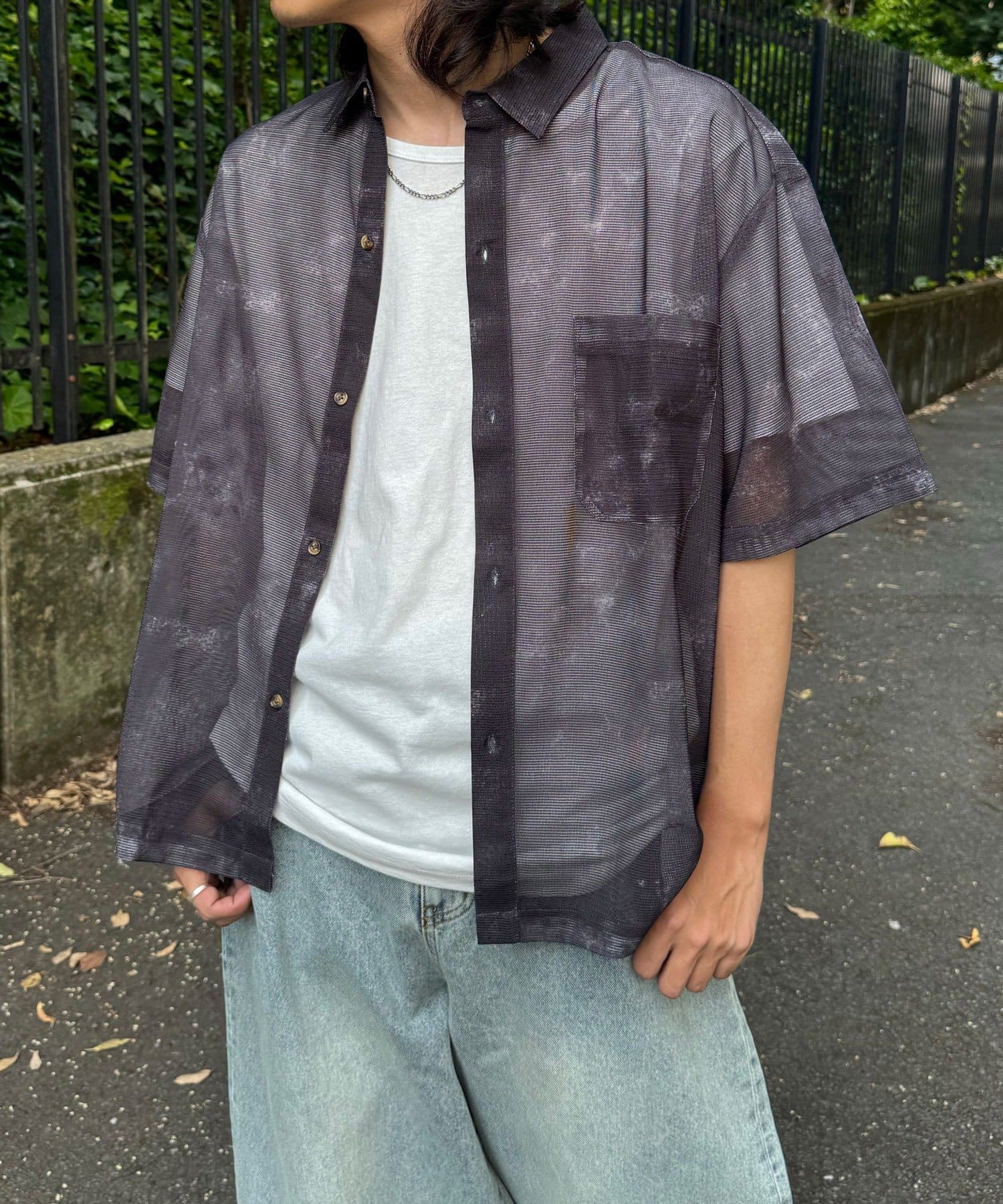 OUTLET(アウトレット) 【Ciaopanic】メッシュアソート柄ショートスリーブシャツ