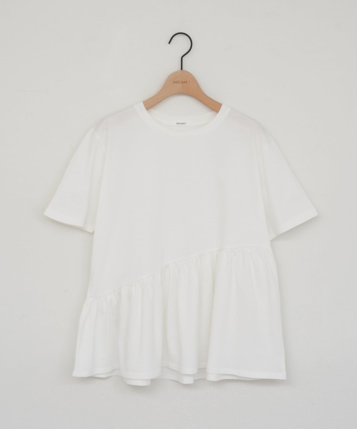DISCOAT(ディスコート) 【WEB限定】切替フリルTシャツ