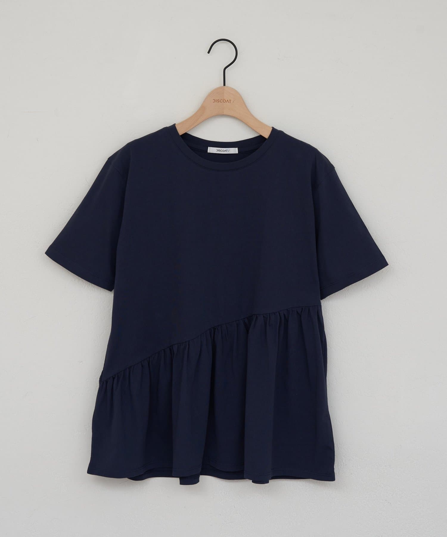 DISCOAT(ディスコート) 【WEB限定】切替フリルTシャツ