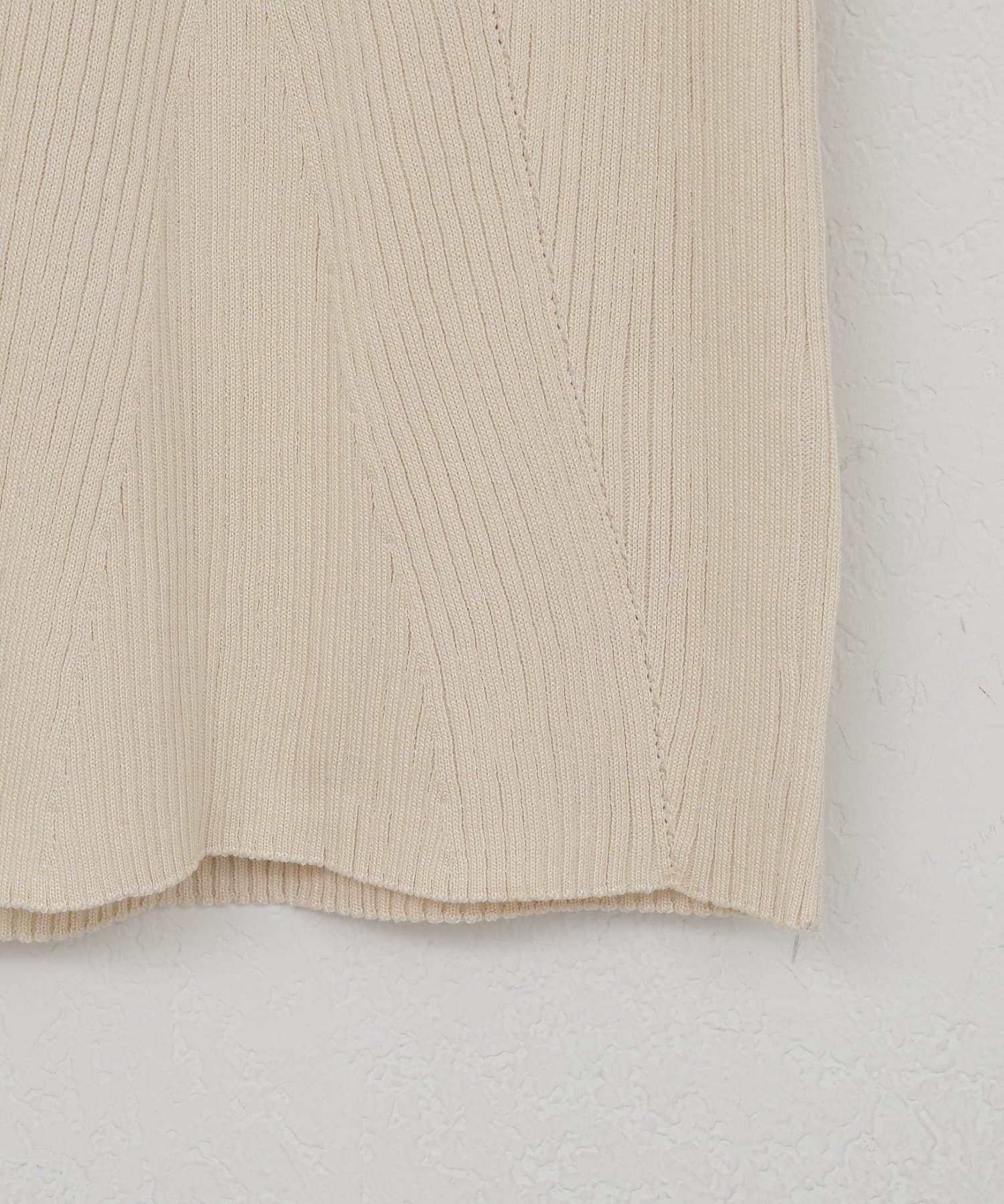 DISCOAT(ディスコート) 【WEB限定】シアー切り替え半袖プルオーバー