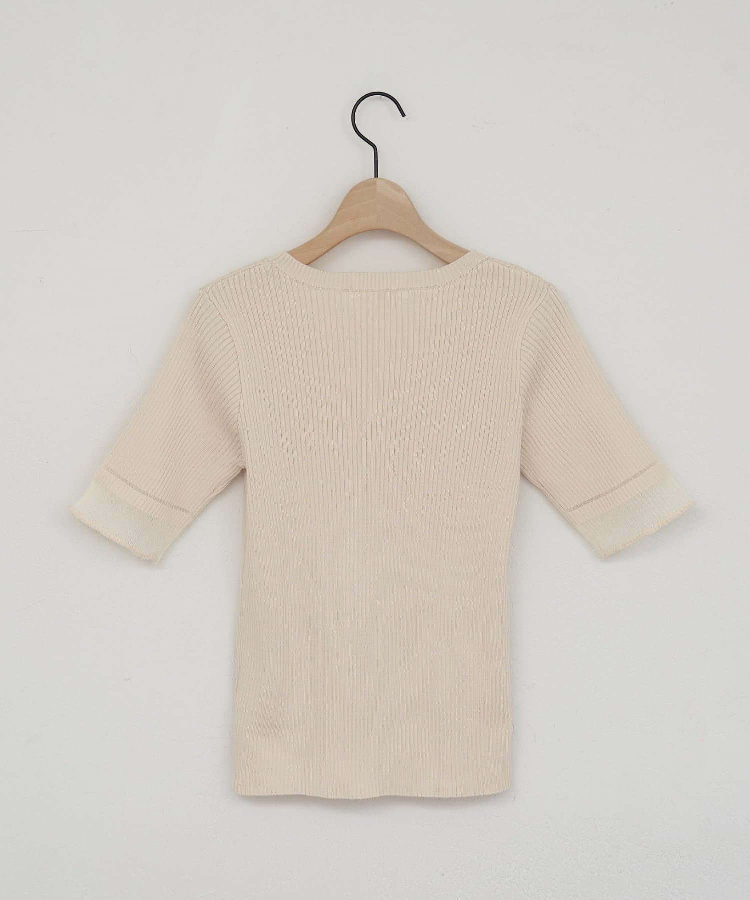 DISCOAT(ディスコート) 【WEB限定】シアー切り替え半袖プルオーバー