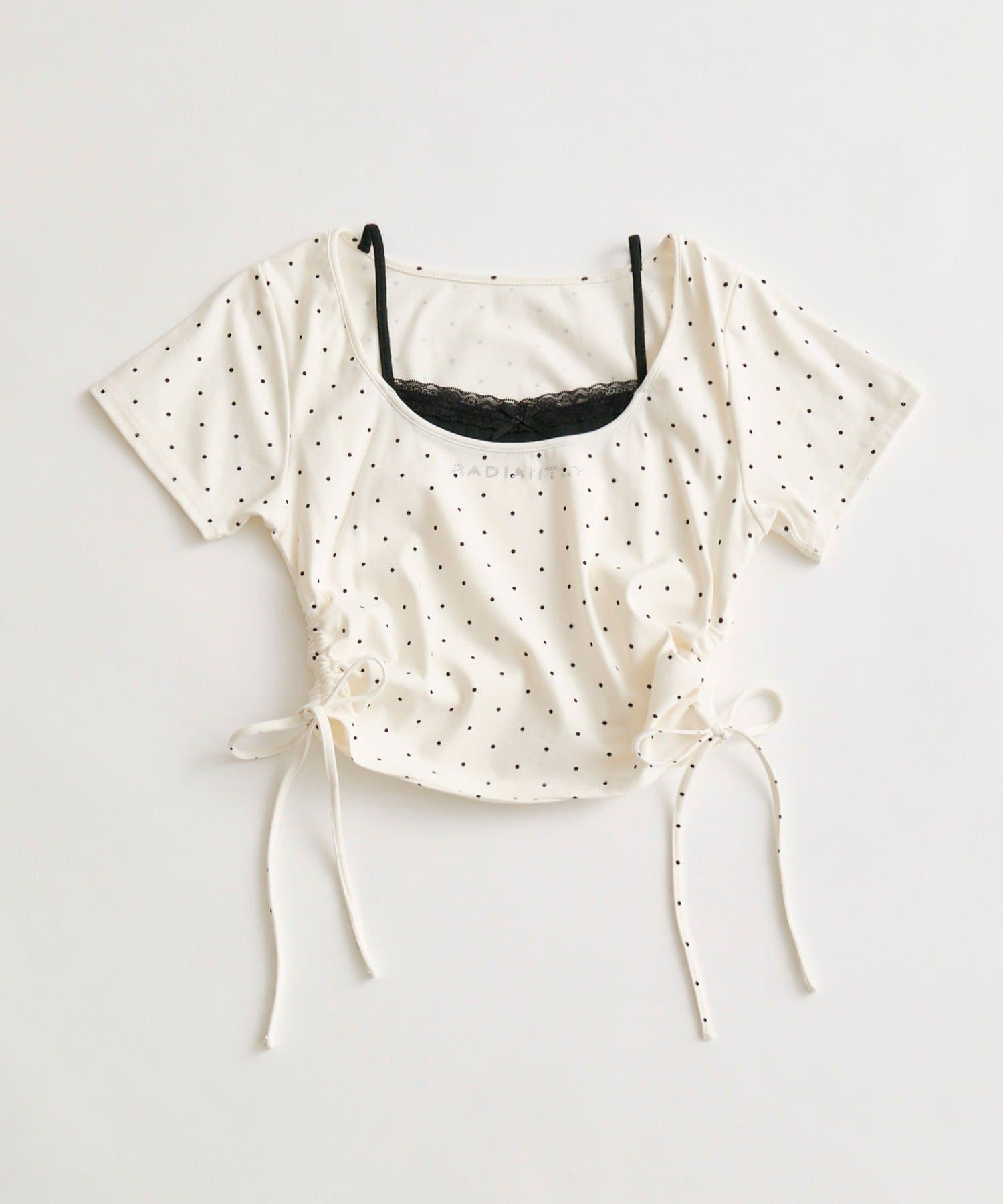 OLIVE des OLIVE(オリーブ デ オリーブ) レイヤード風ドロストTシャツ