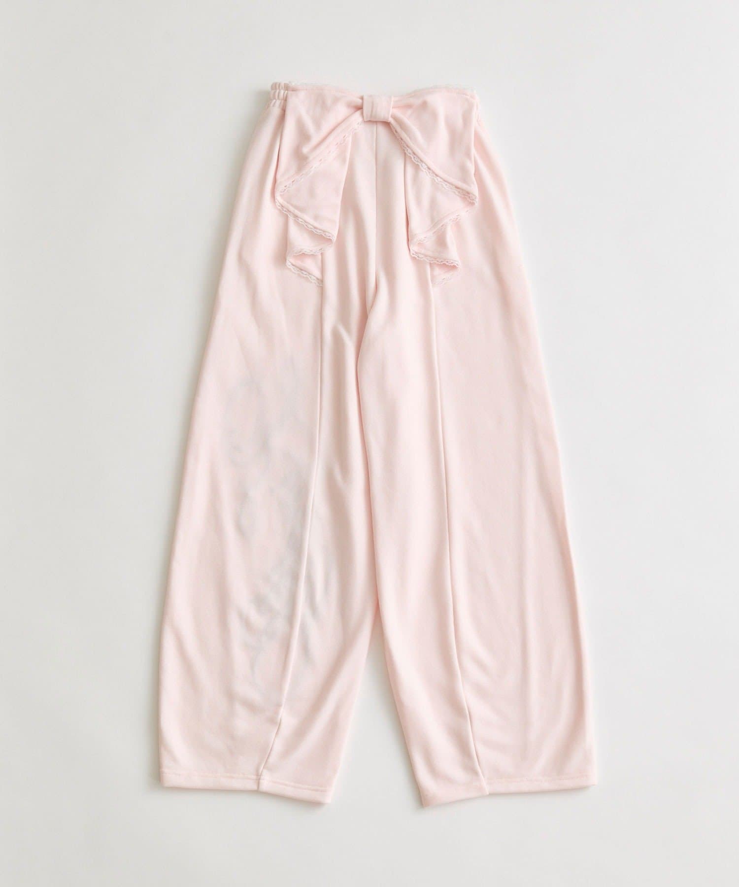 OLIVE des OLIVE(オリーブ デ オリーブ) 刺繍ロゴバックリボンスウェットパンツ