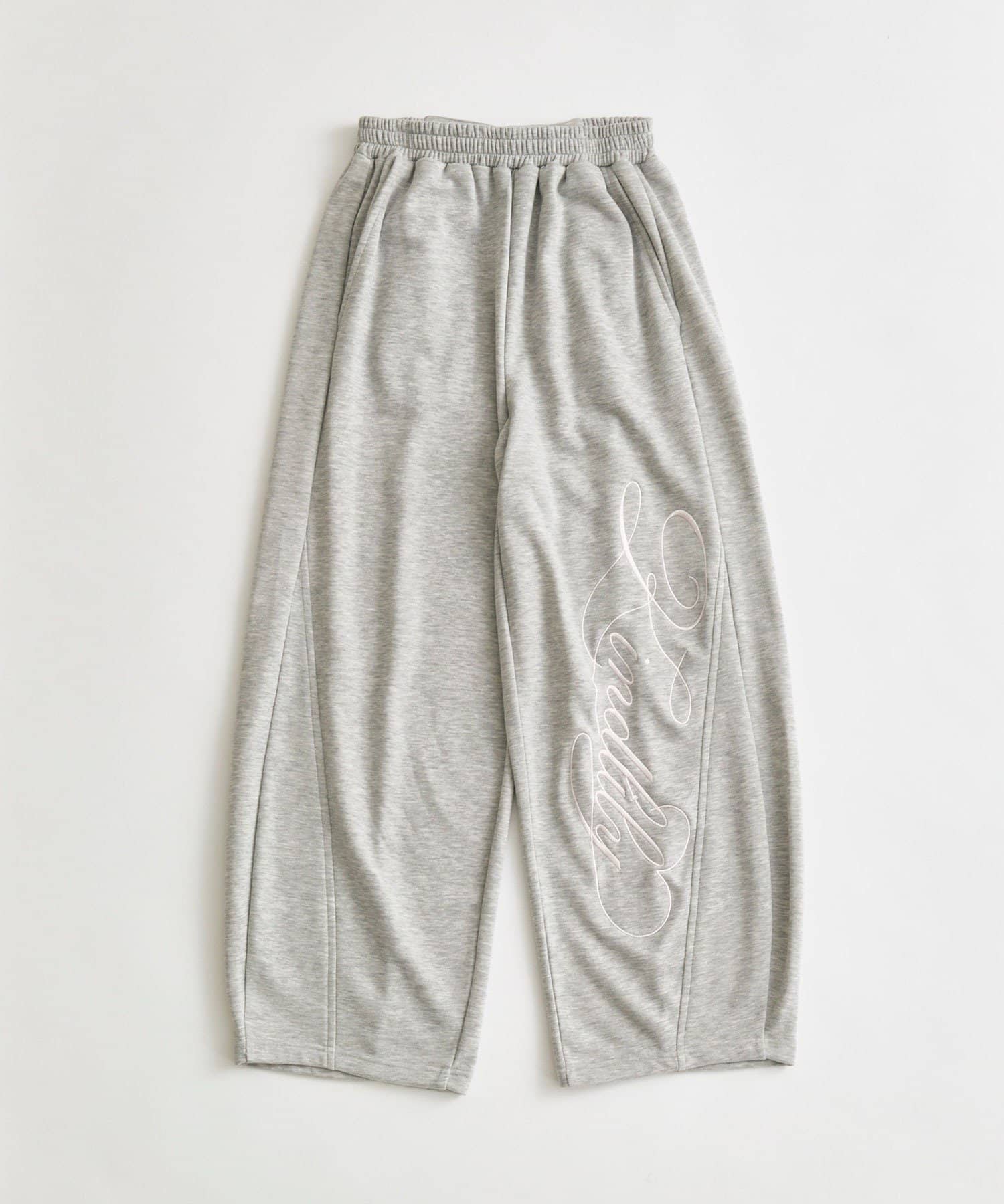 OLIVE des OLIVE(オリーブ デ オリーブ) 刺繍ロゴバックリボンスウェットパンツ