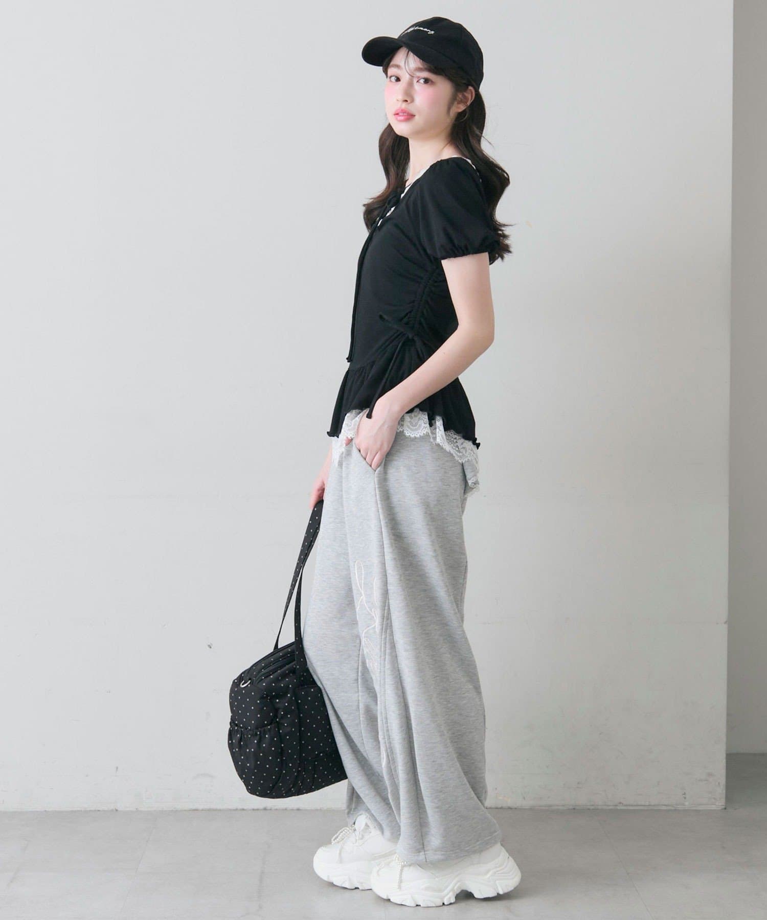 OLIVE des OLIVE(オリーブ デ オリーブ) ドロストレースチュニック